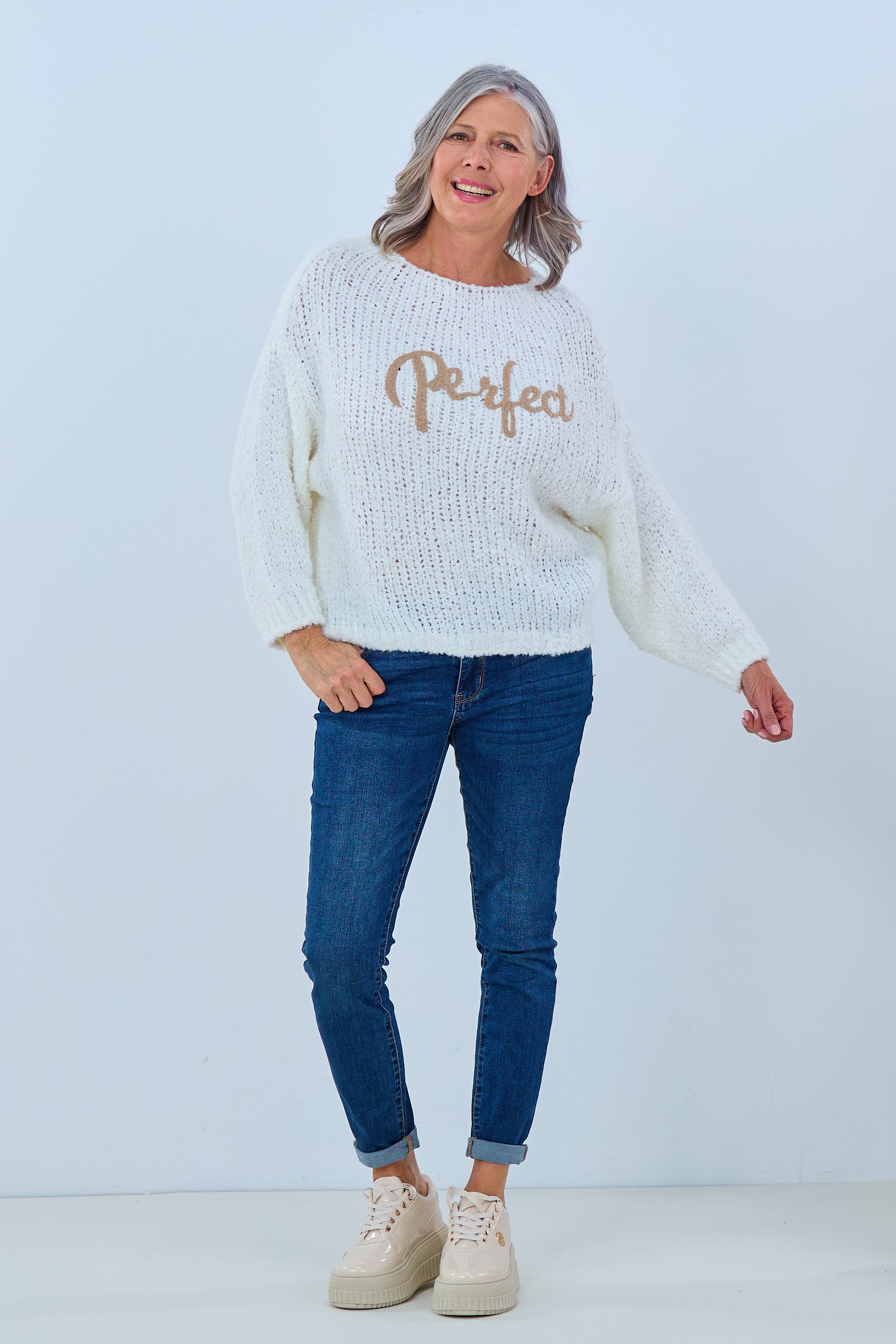 Bouclé Pulli PERFECT-Flock, ecru von Trends & Lifestyle