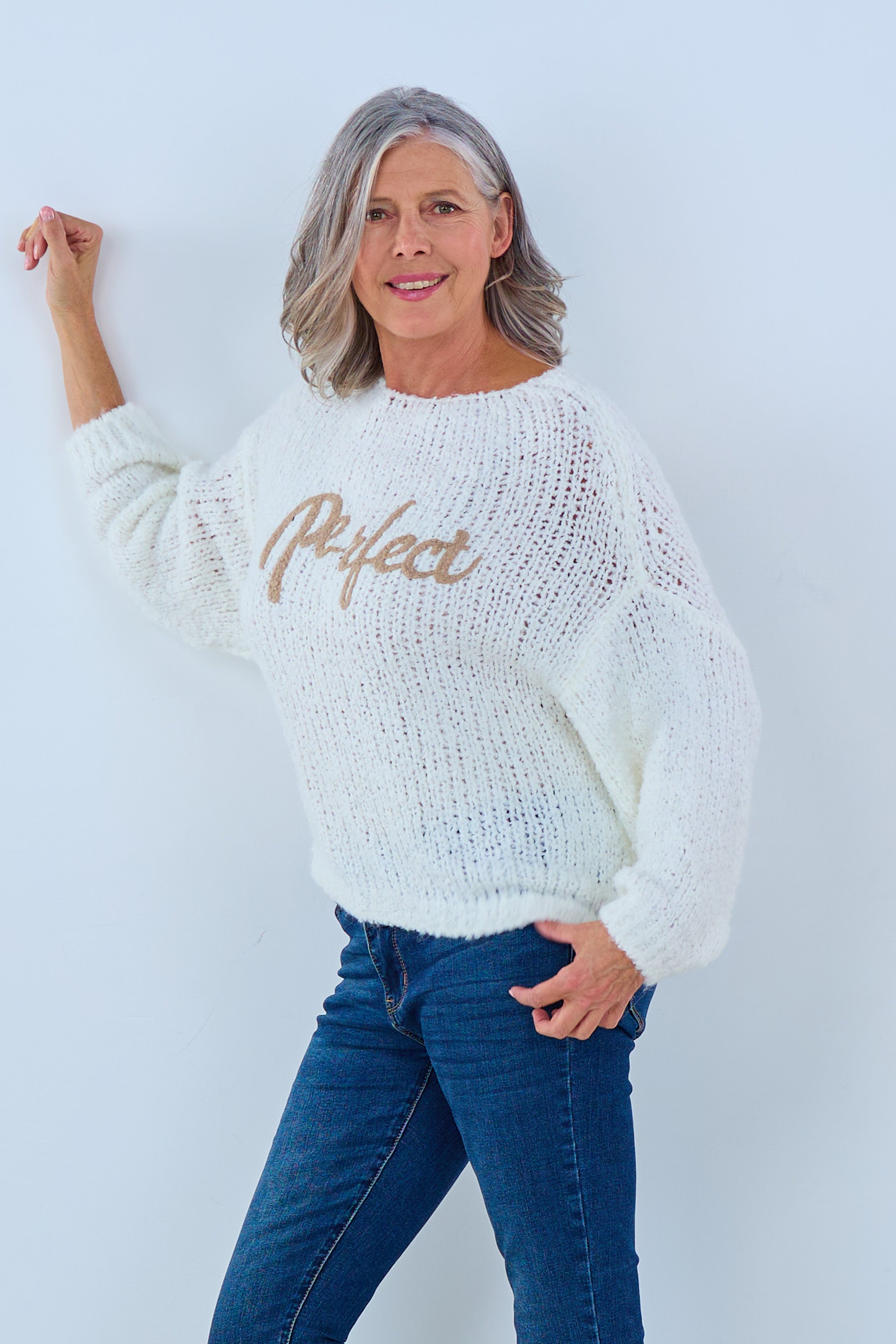 Bouclé Pulli PERFECT-Flock, ecru von Trends & Lifestyle