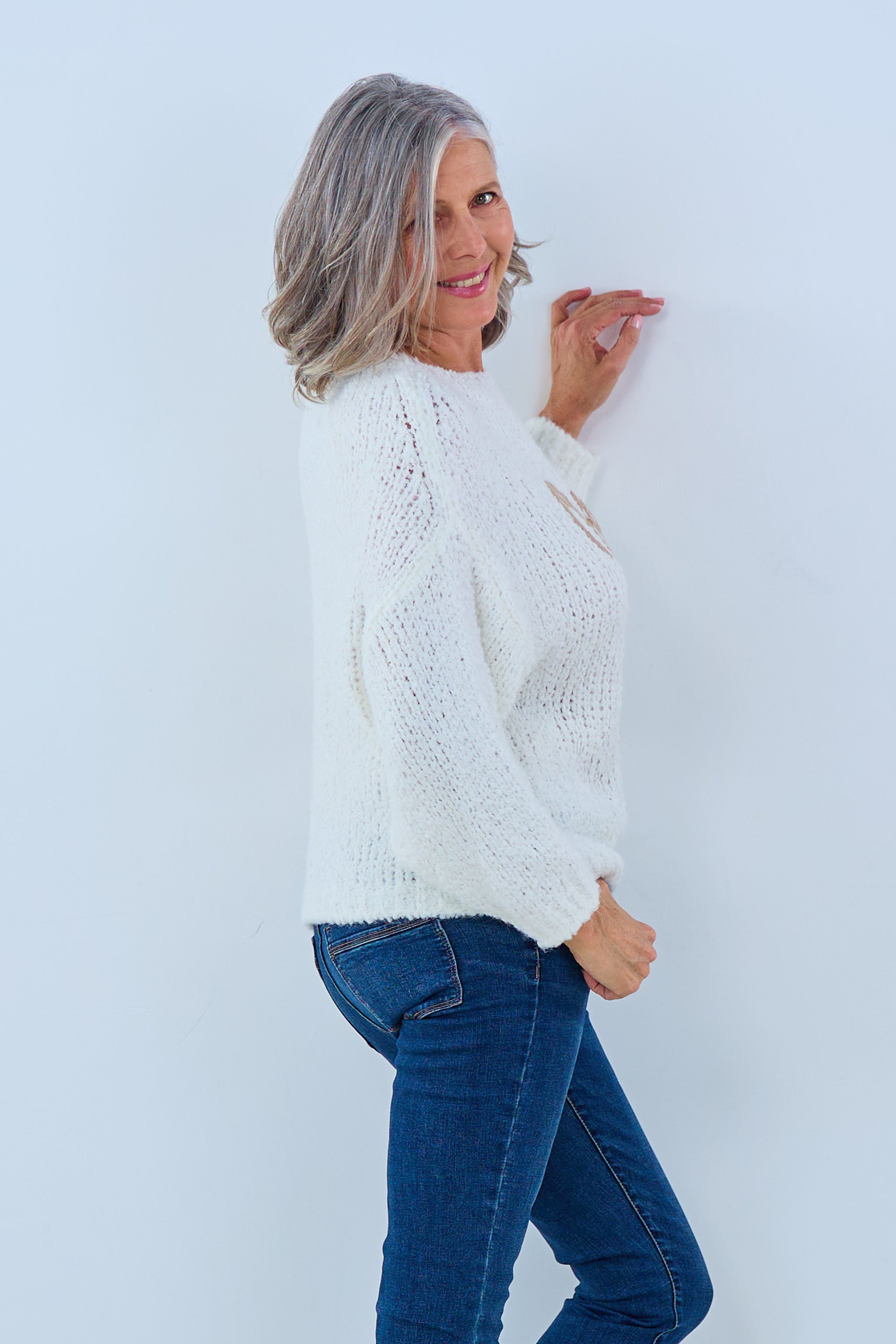 Bouclé Pulli PERFECT-Flock, ecru von Trends & Lifestyle