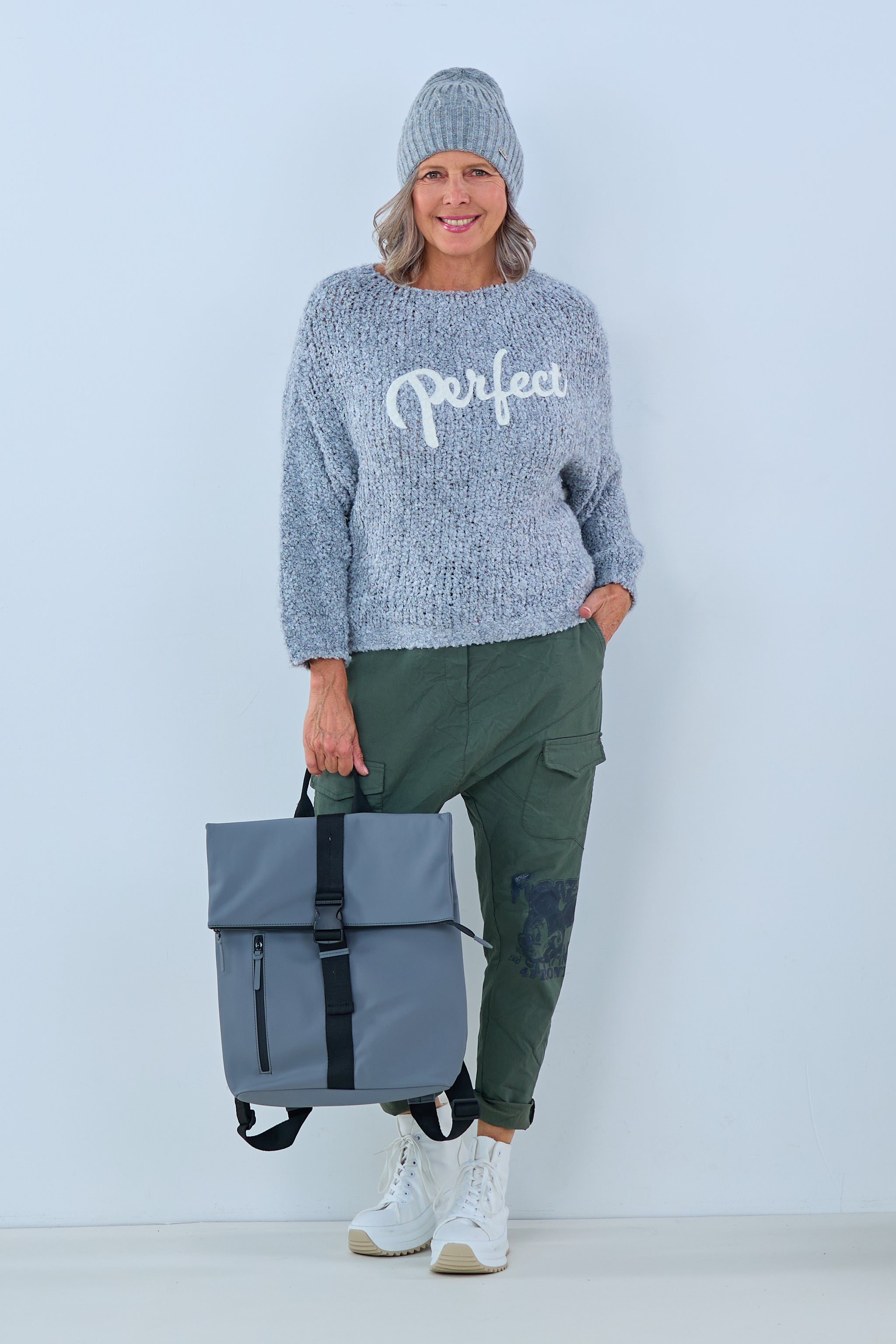 Bouclé Pulli PERFECT-Flock, grau von Trends & Lifestyle