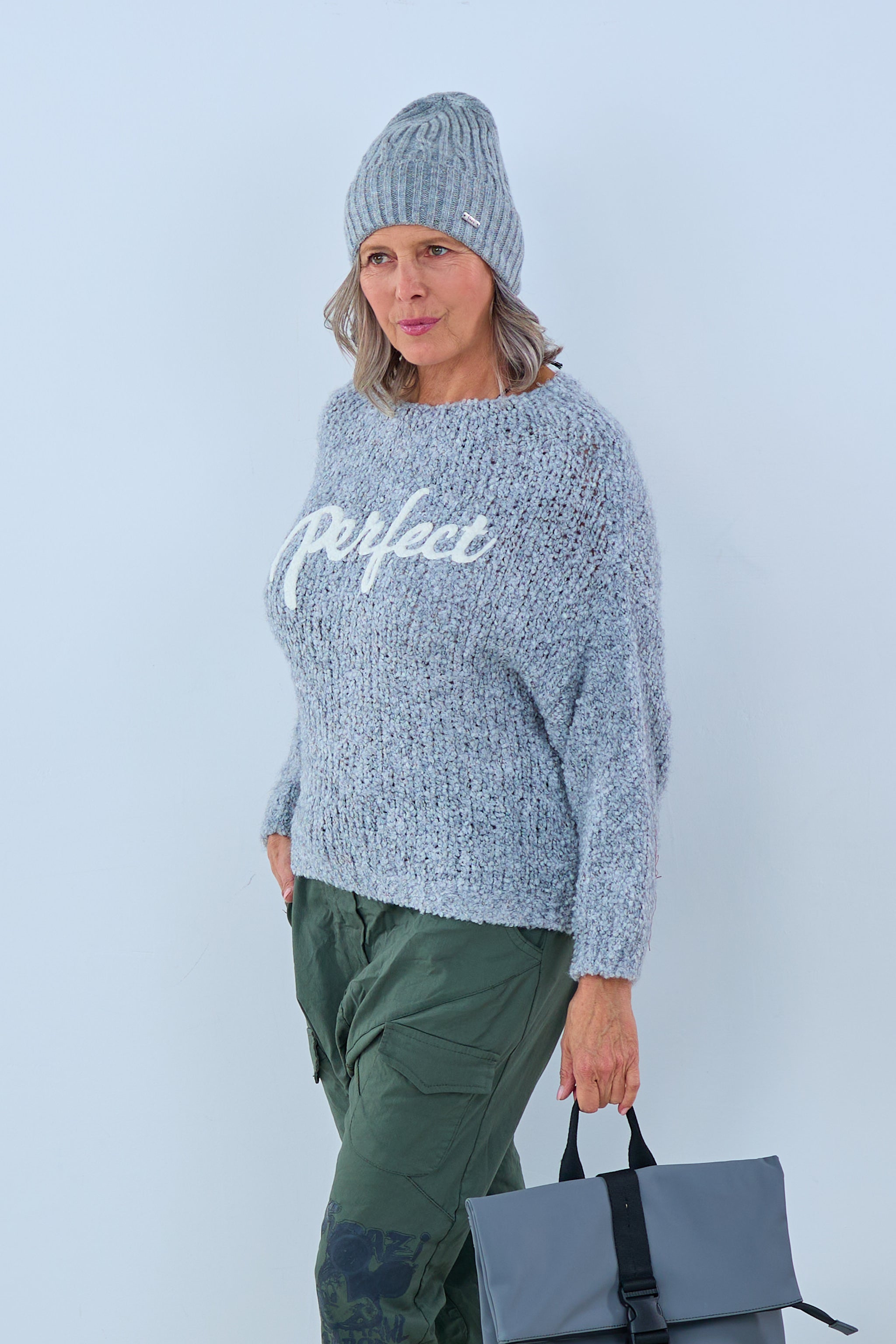 Bouclé Pulli PERFECT-Flock, grau von Trends & Lifestyle