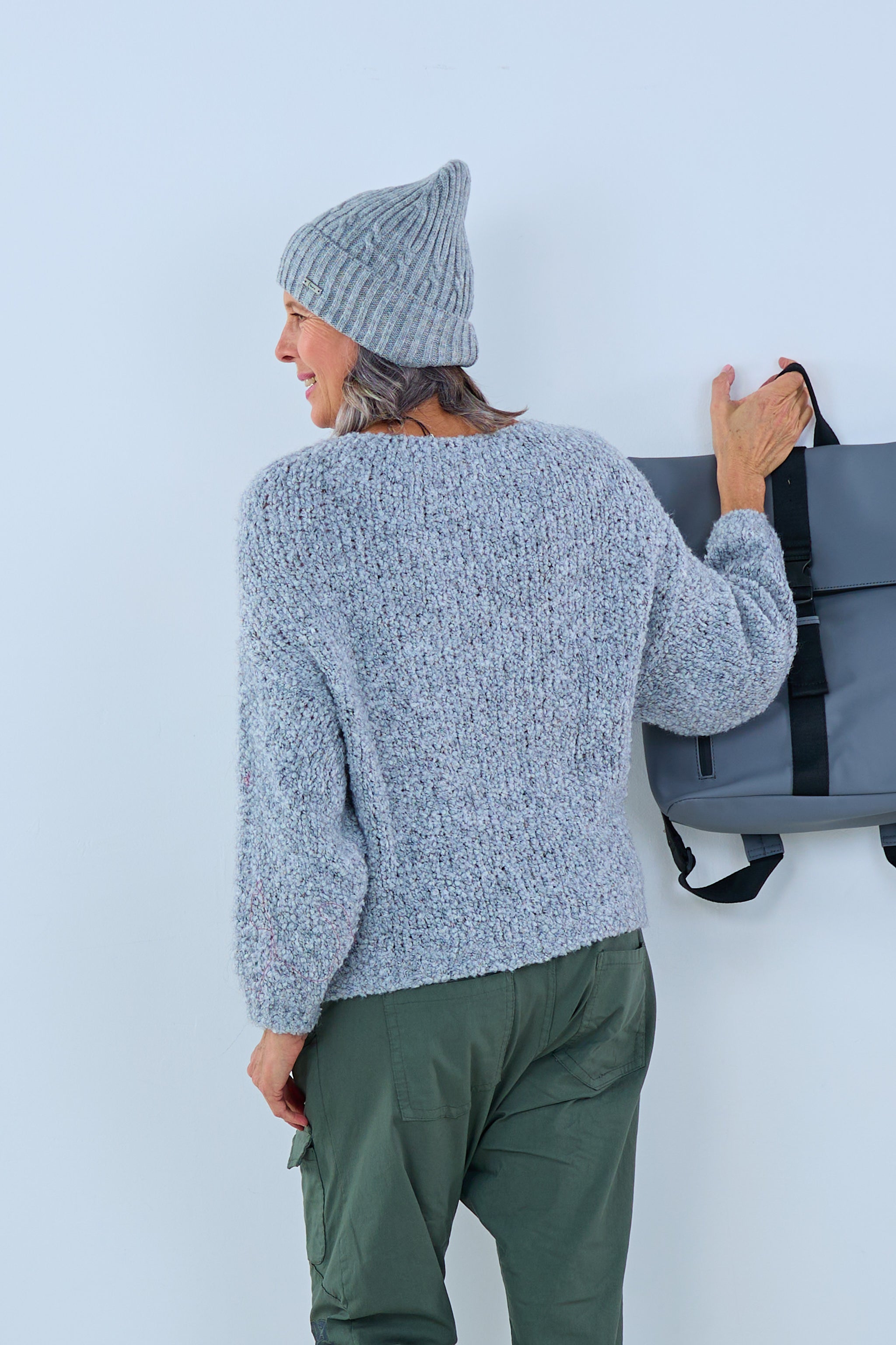 Bouclé Pulli PERFECT-Flock, grau von Trends & Lifestyle