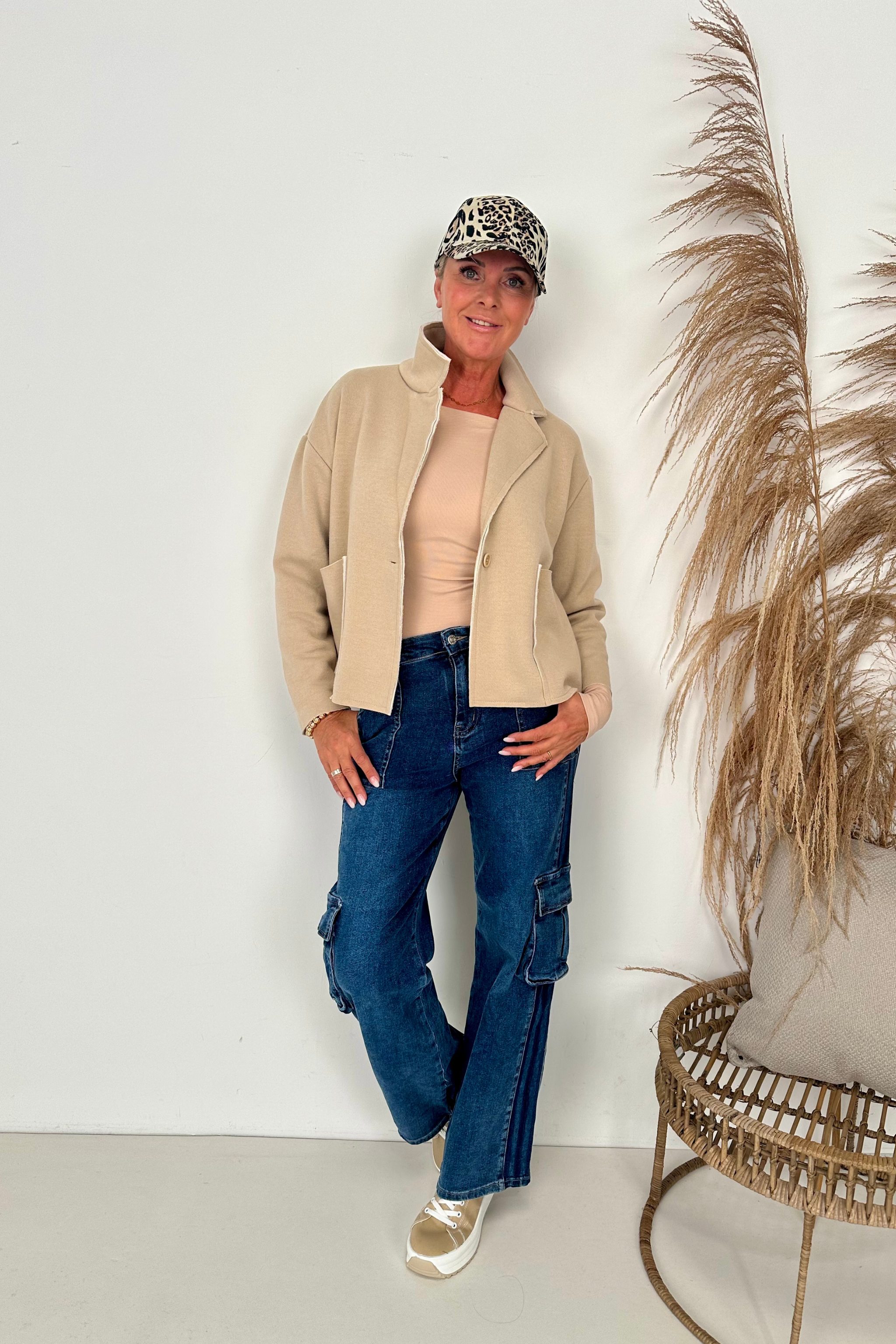 Highwaist Jeans mit aufgesetzten Taschen, denim von Trends & Lifestyle