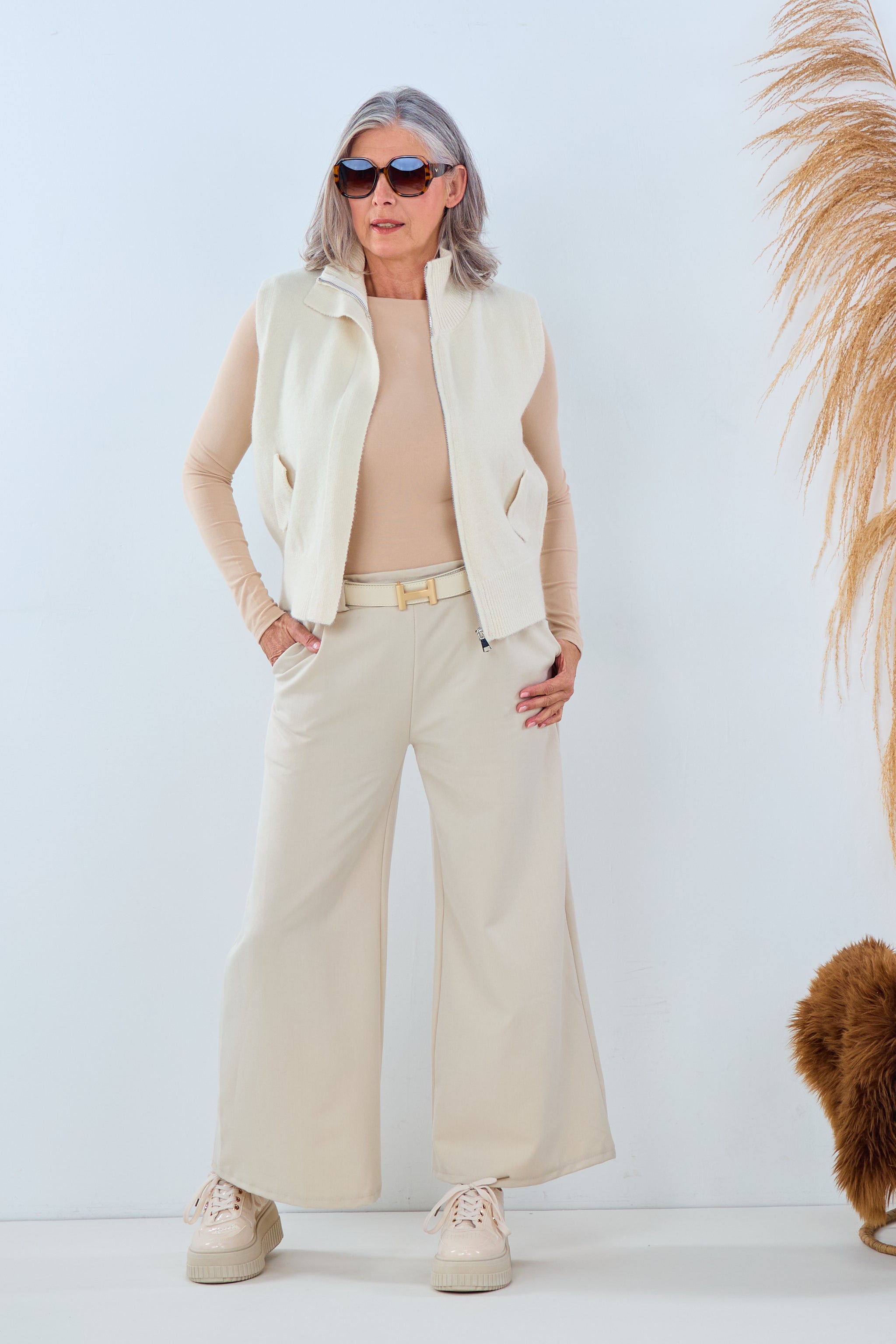 Culotte/Marlene Hose, beige von Trends & Lifestyle