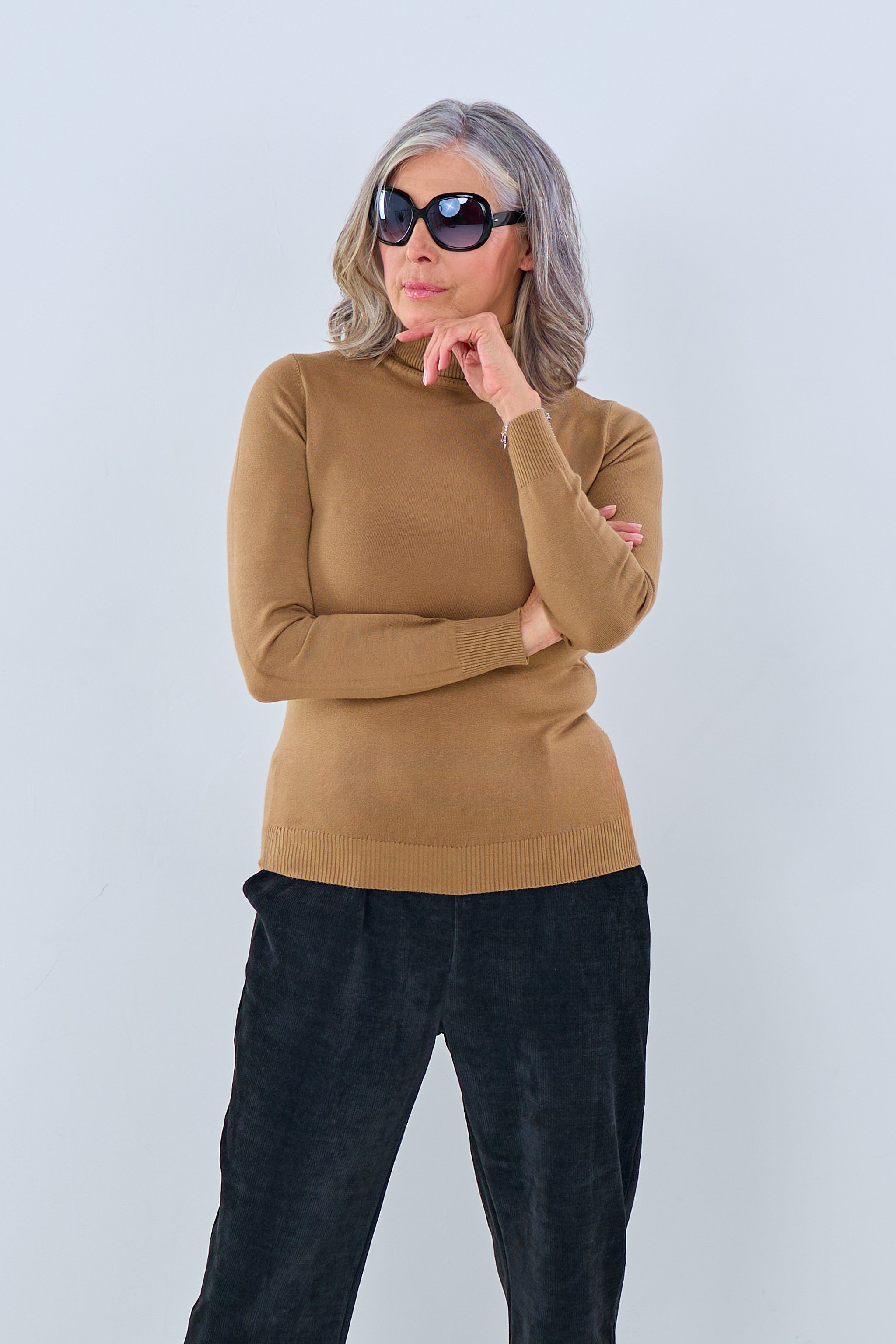 Rollkragen Pulli "Senorita", camel von Trends & Lifestyle