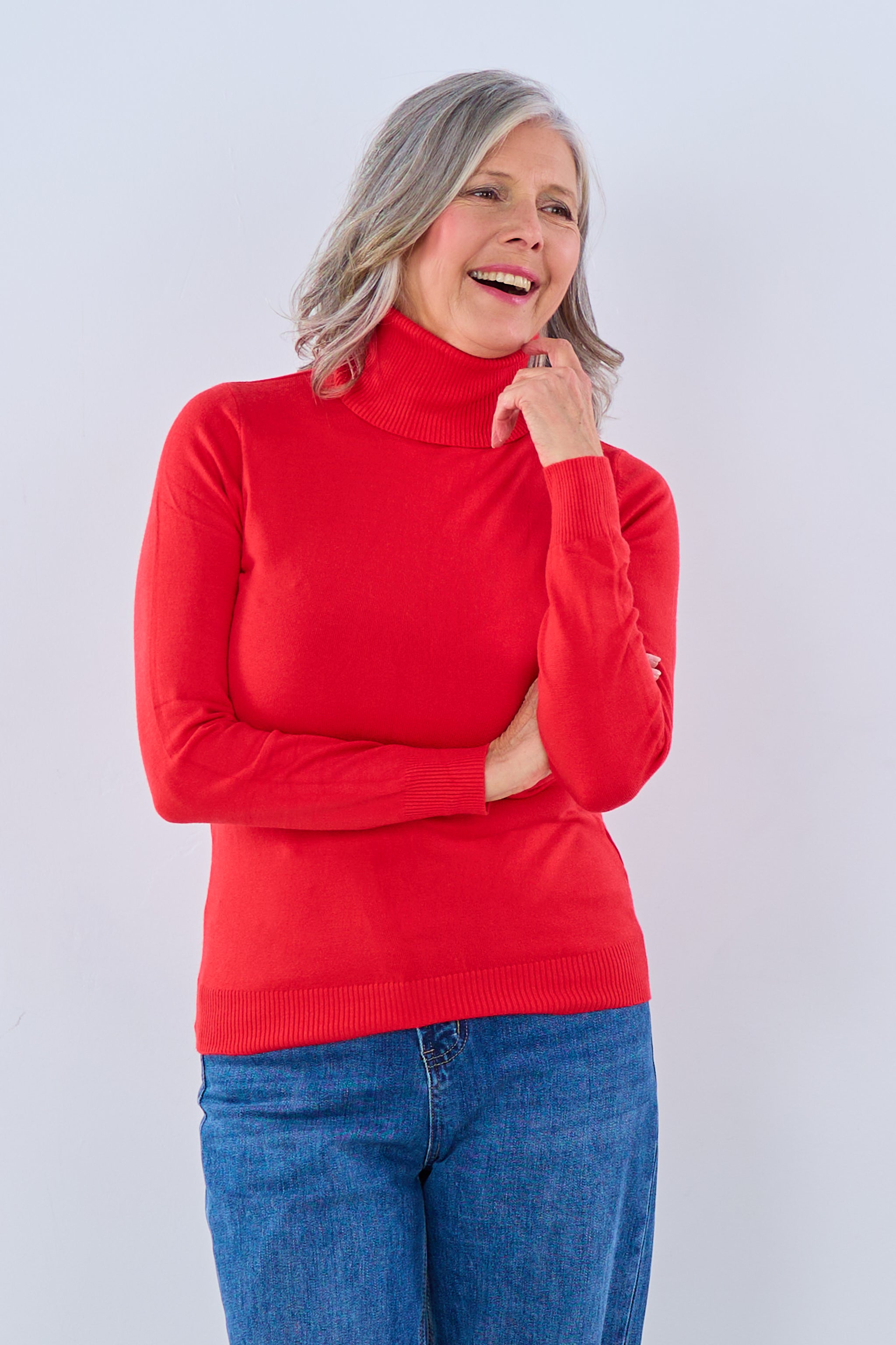 Rollkragen Pulli "Senorita", rot von Trends & Lifestyle