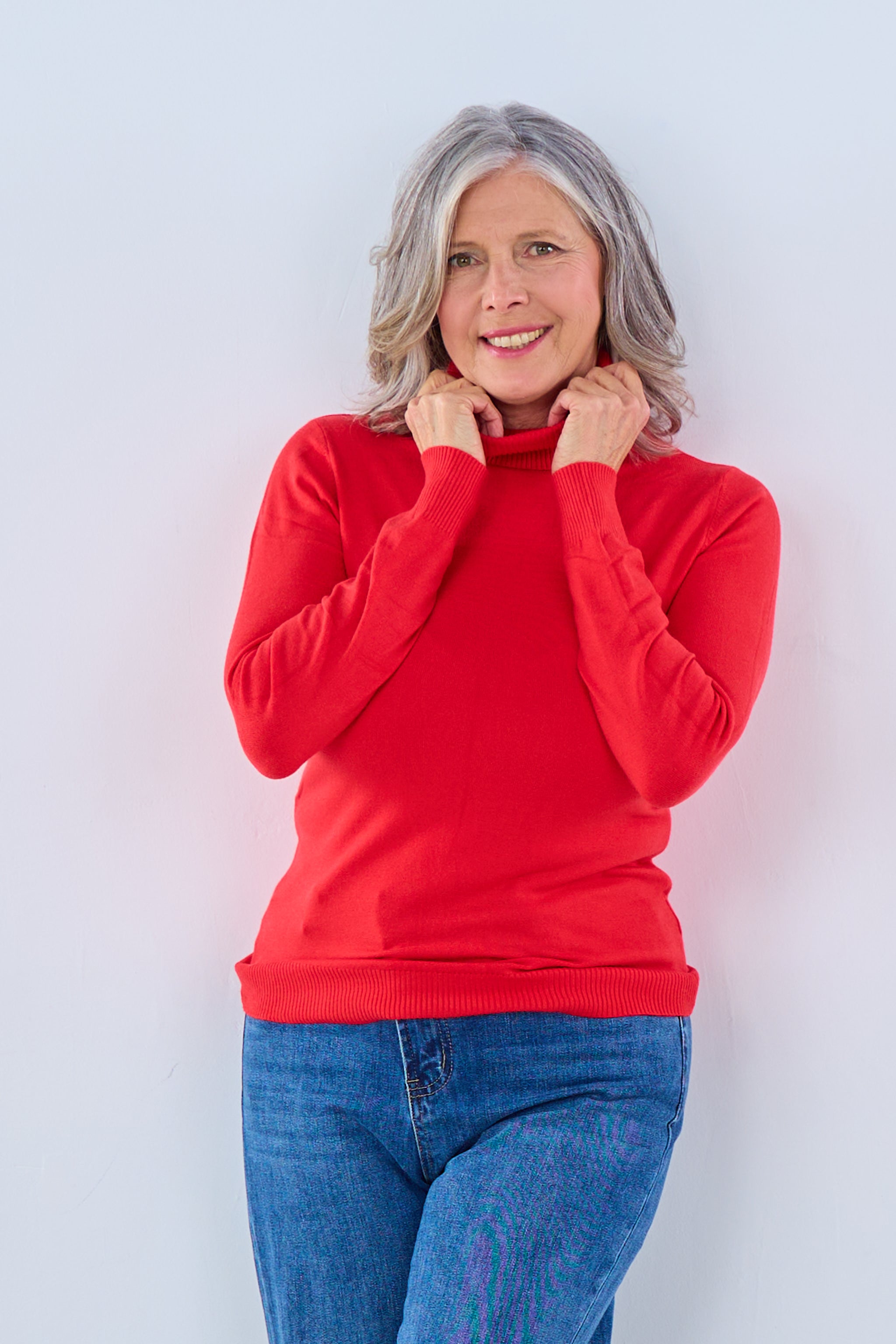 Rollkragen Pulli "Senorita", rot von Trends & Lifestyle