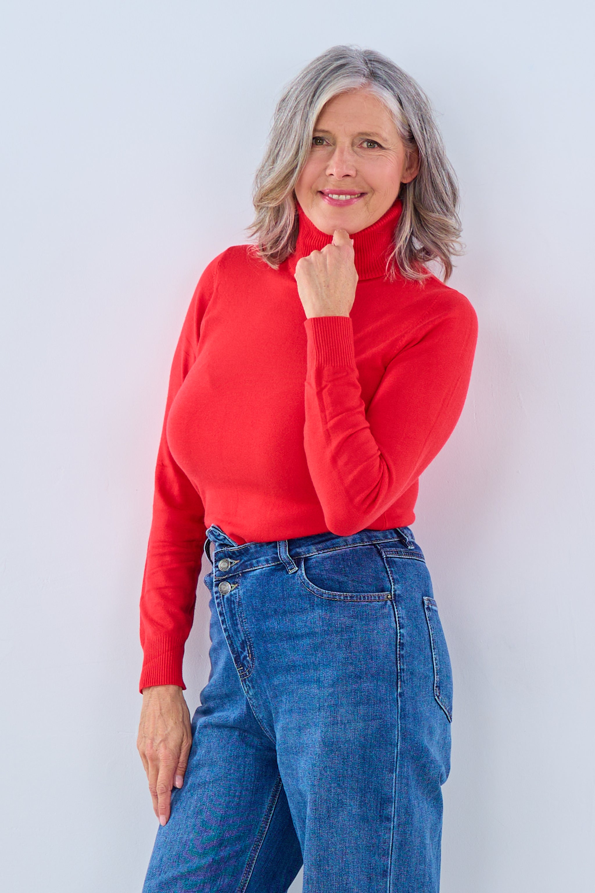 Rollkragen Pulli "Senorita", rot von Trends & Lifestyle