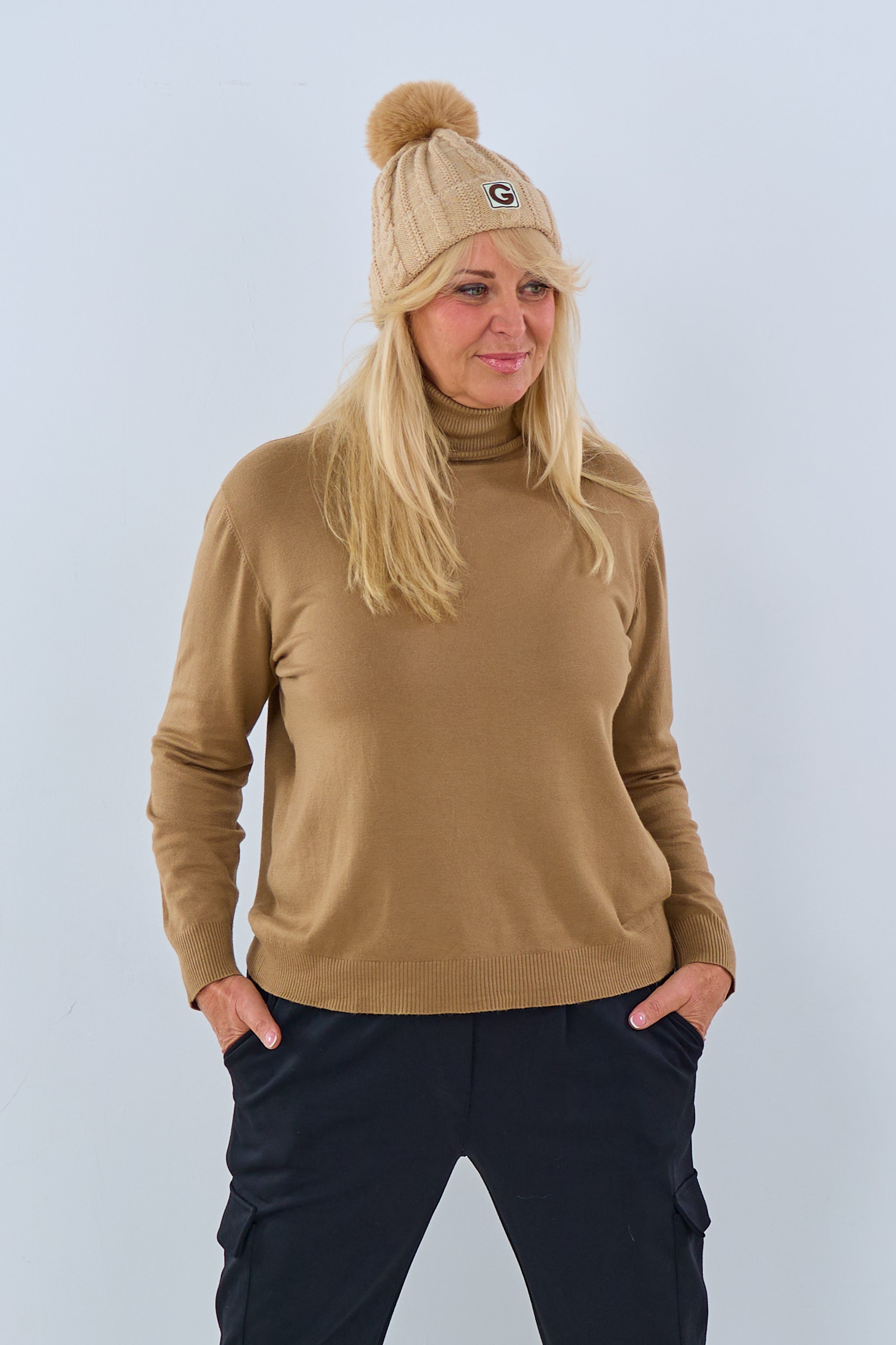 Rollkragen Pulli "Senora", camel von Trends & Lifestyle