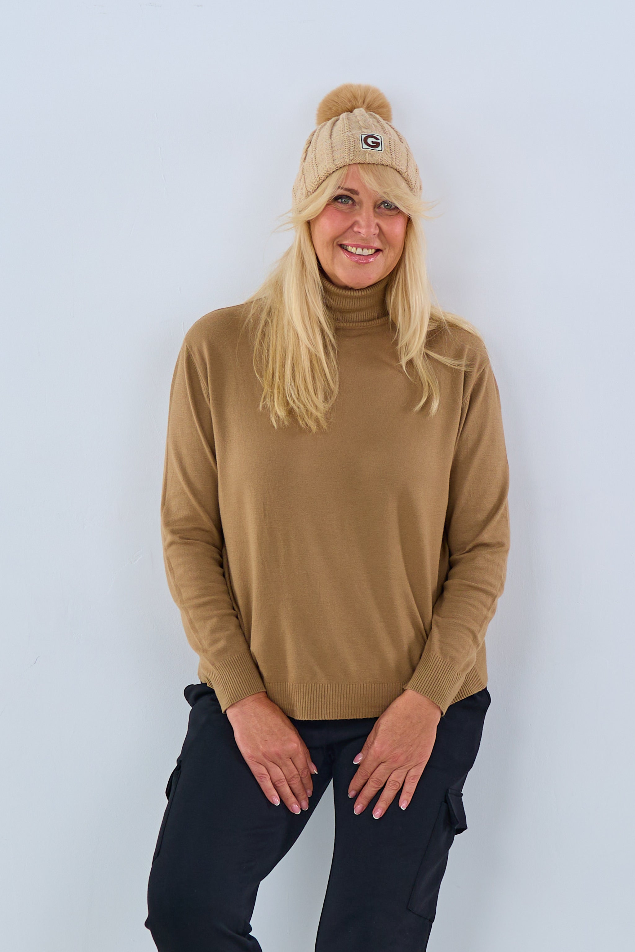 Rollkragen Pulli "Senora", camel von Trends & Lifestyle