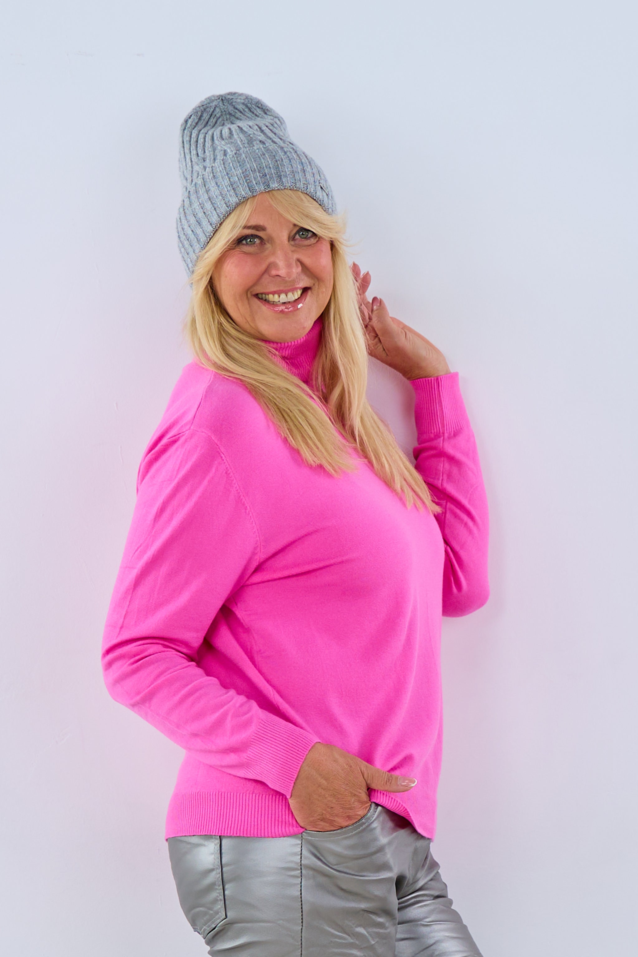 Rollkragen Pulli "Senora", pink von Trends & Lifestyle