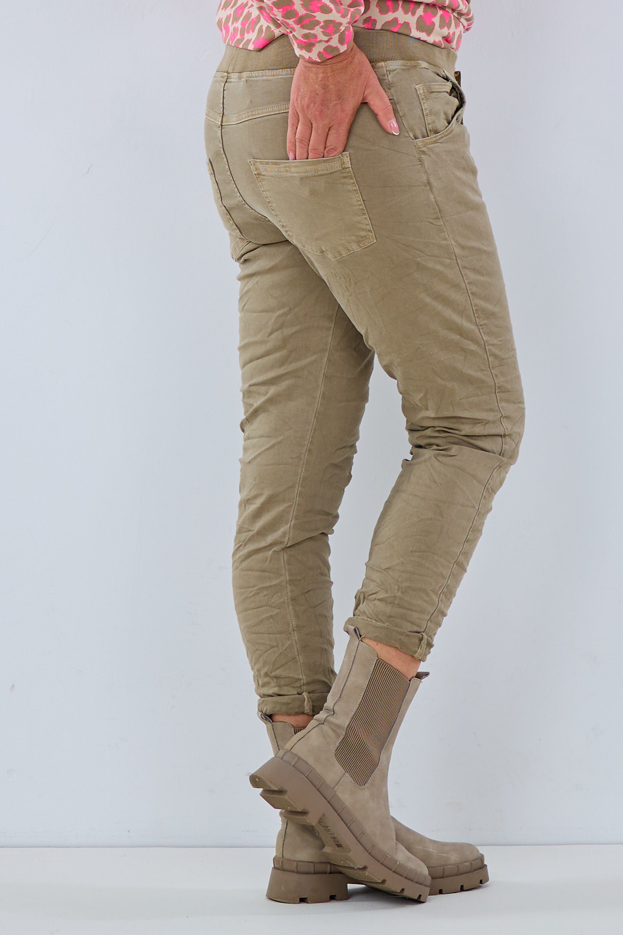 Jeans-Stretch-Hose, taupe von Trends & Lifestyle