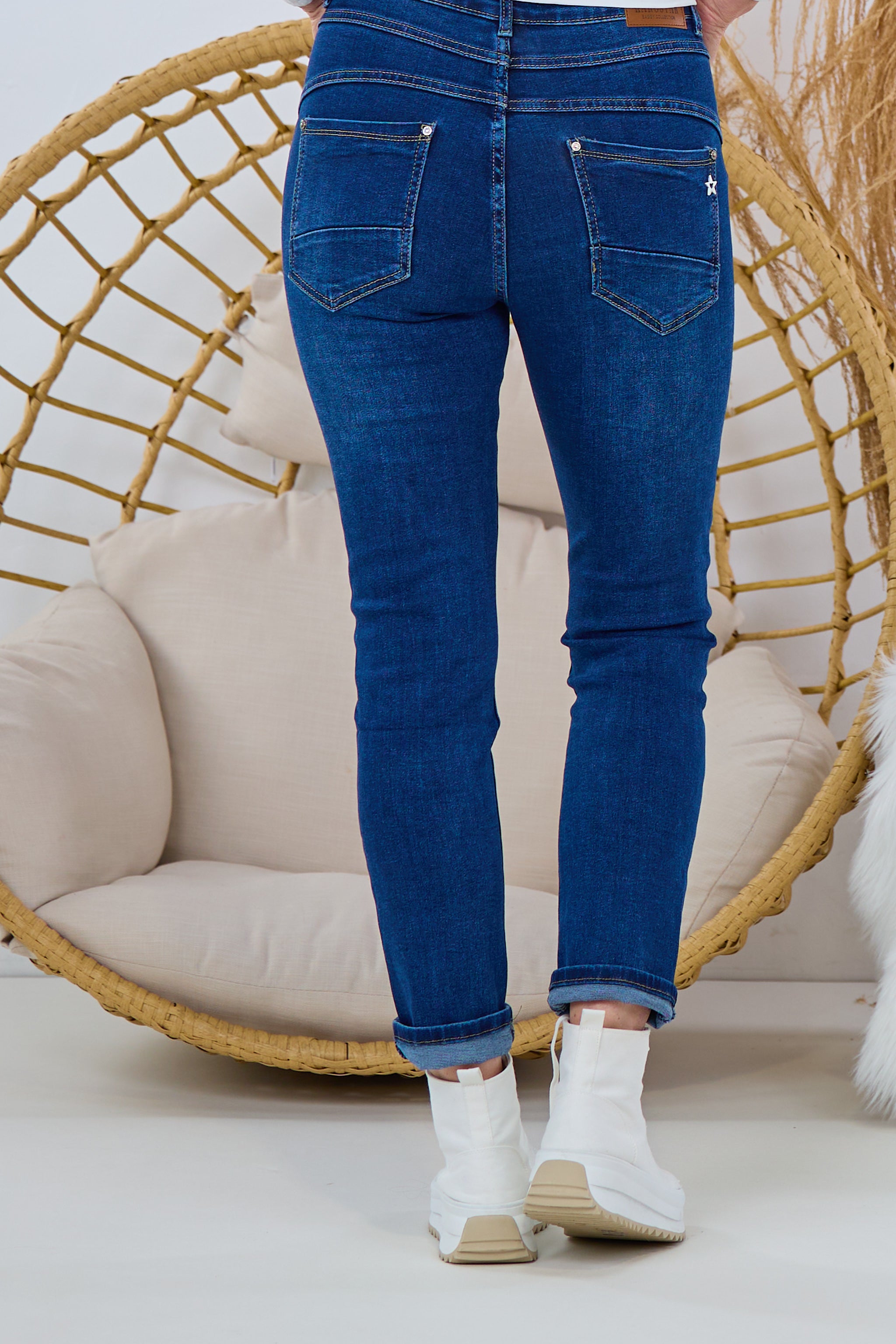 5-Pocket Jeans mit Knöpfen, denim blau von Trends & Lifestyle