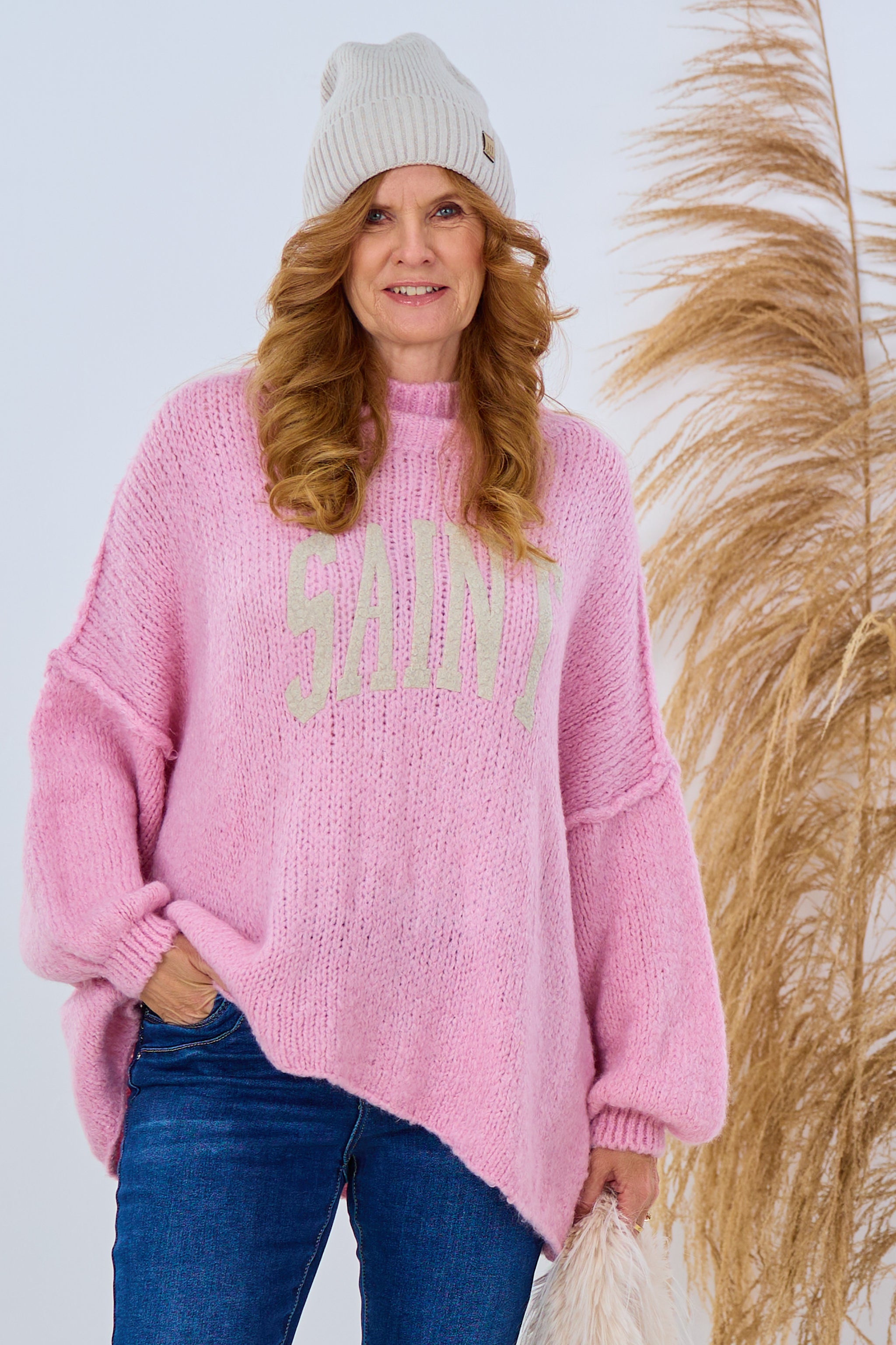 Langer Pulli "Saint", rosa von Trends & Lifestyle