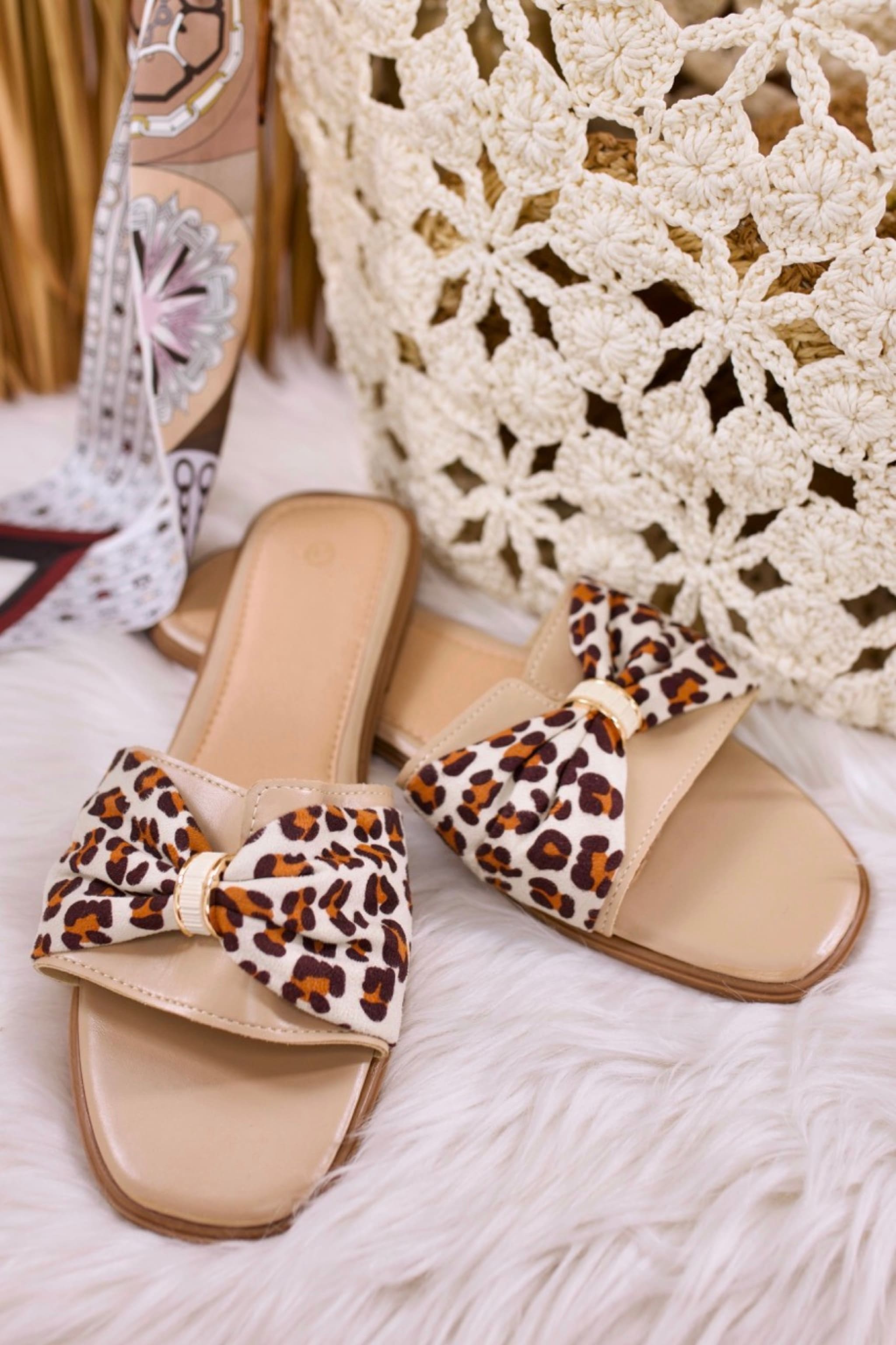 Sommer Pantolette, beige-leo