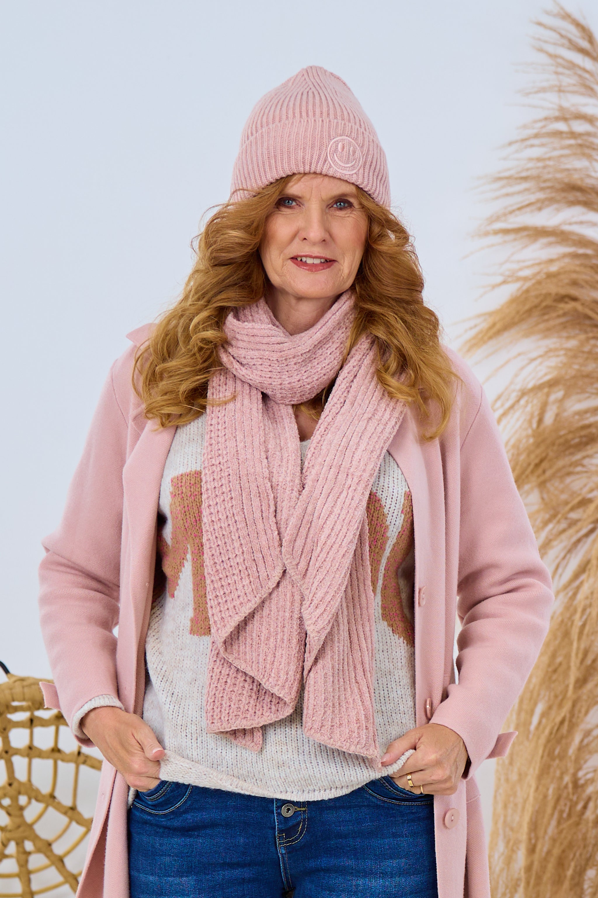 weicher Chenille Schal, altrosa von Trends & Lifestyle