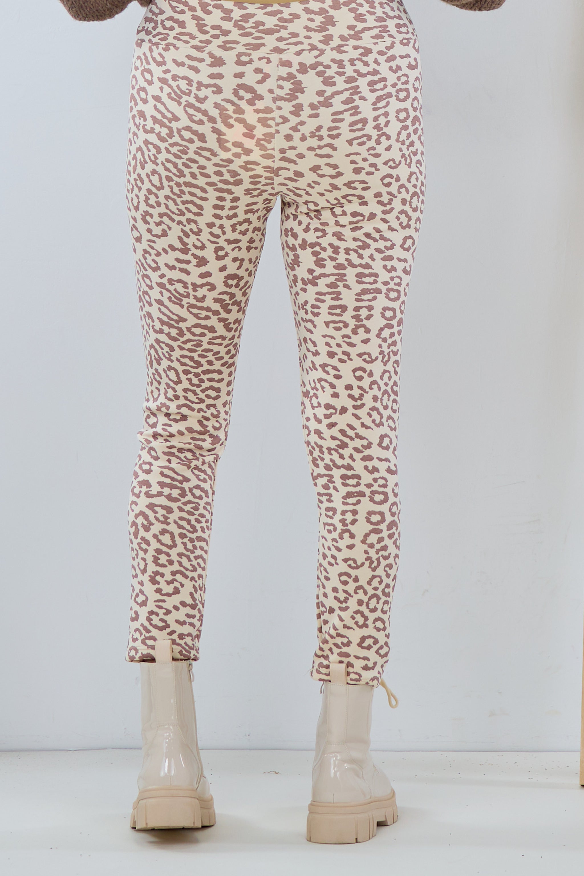 Weiche Leo Leggings, beige-taupe-leo von Trends & Lifestyle