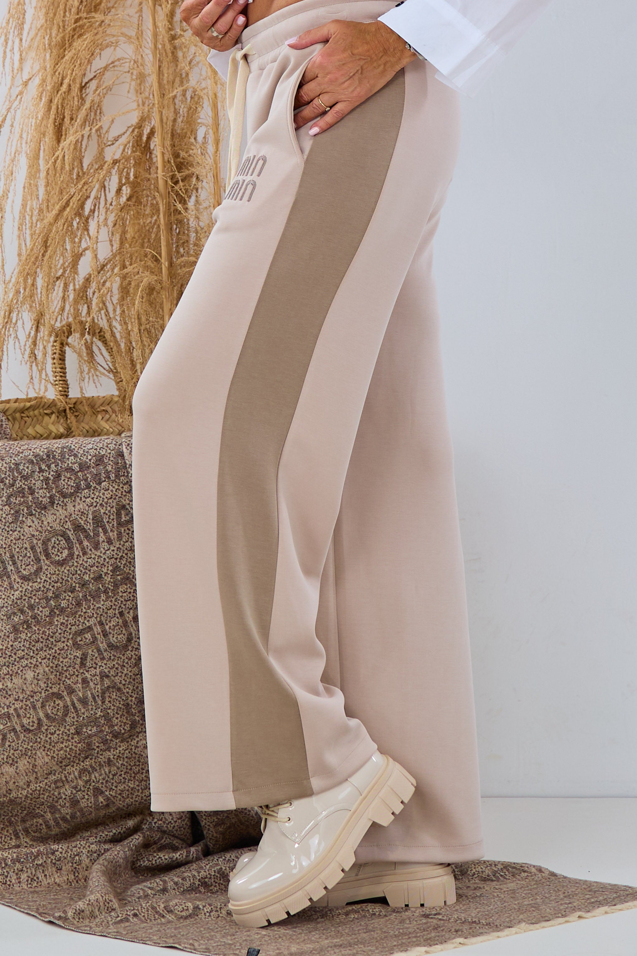 Weiche Hose bicolor, beige-taupe von Trends & Lifestyle