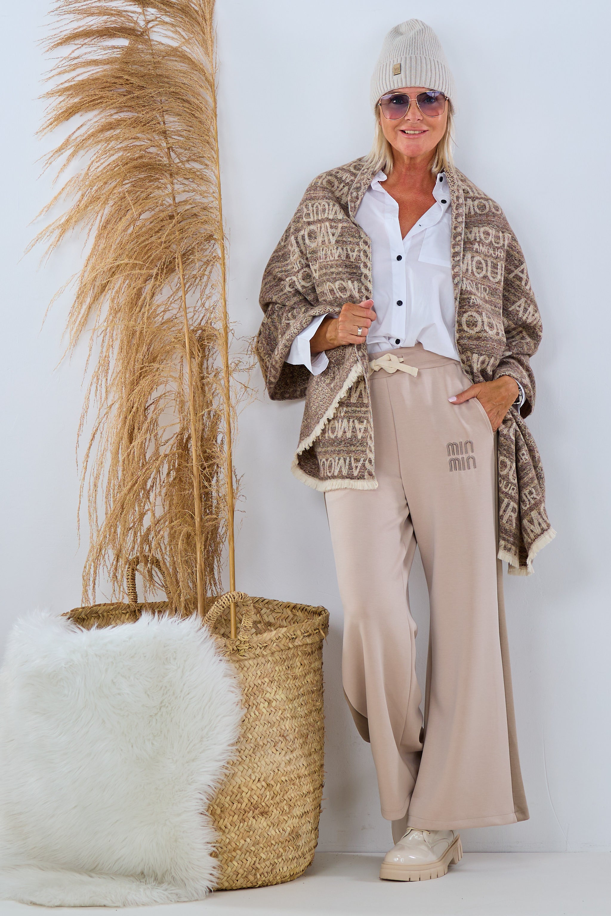 Weiche Hose bicolor, beige-taupe von Trends & Lifestyle