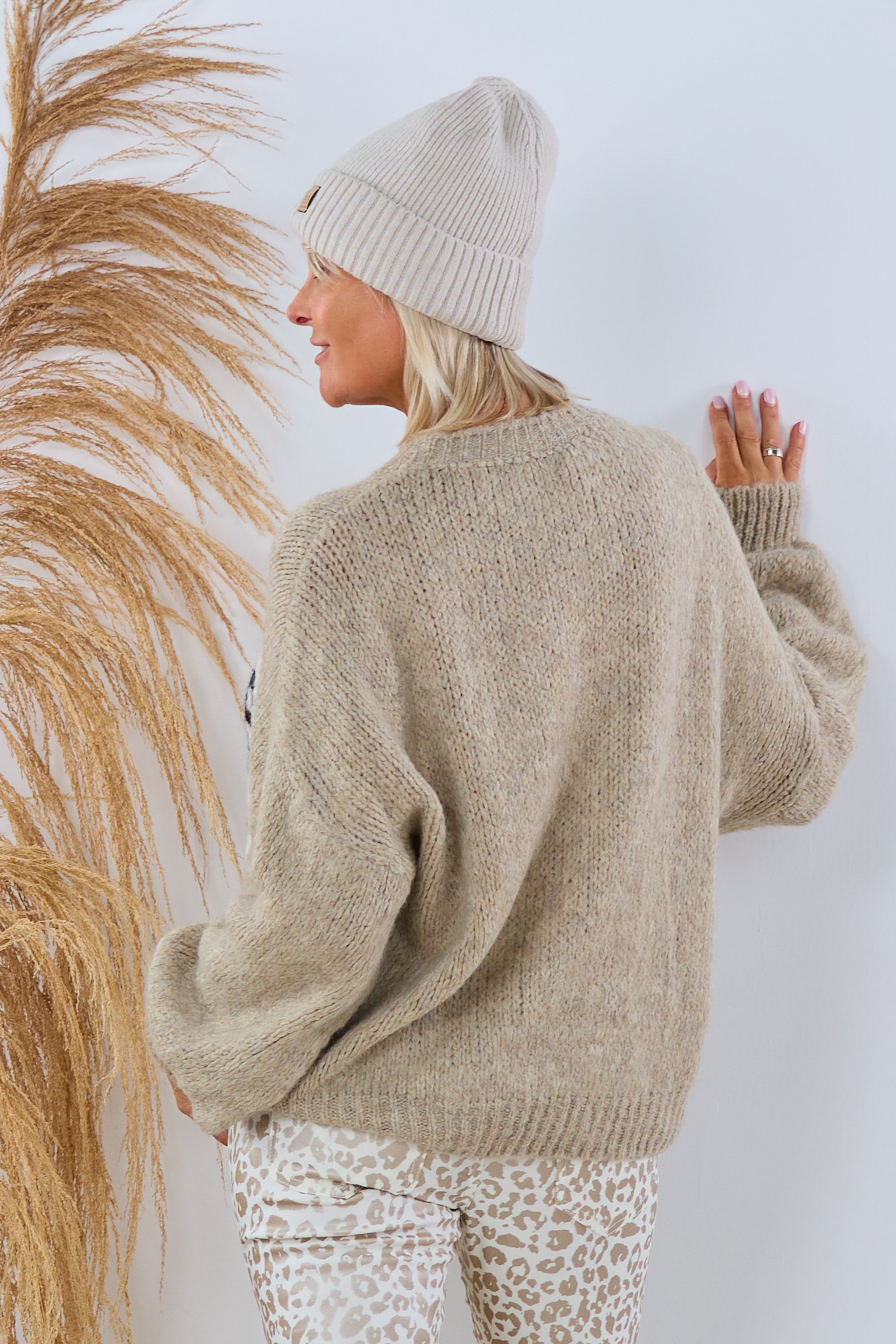 Strickpulli mit großem Herz, beige von Trends & Lifestyle