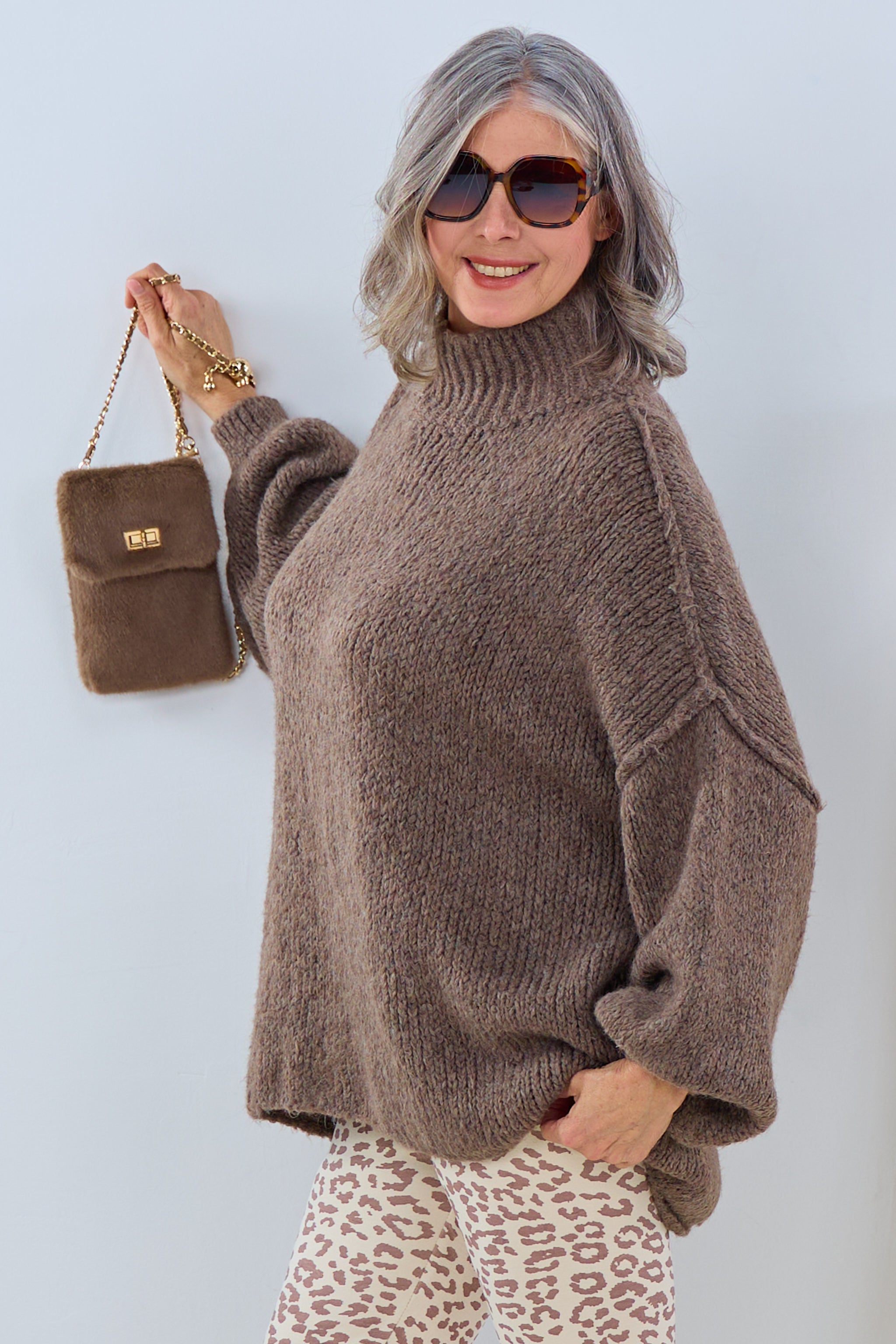 Langer Pulli mit Turtleneck, braun von Trends & Lifestyle