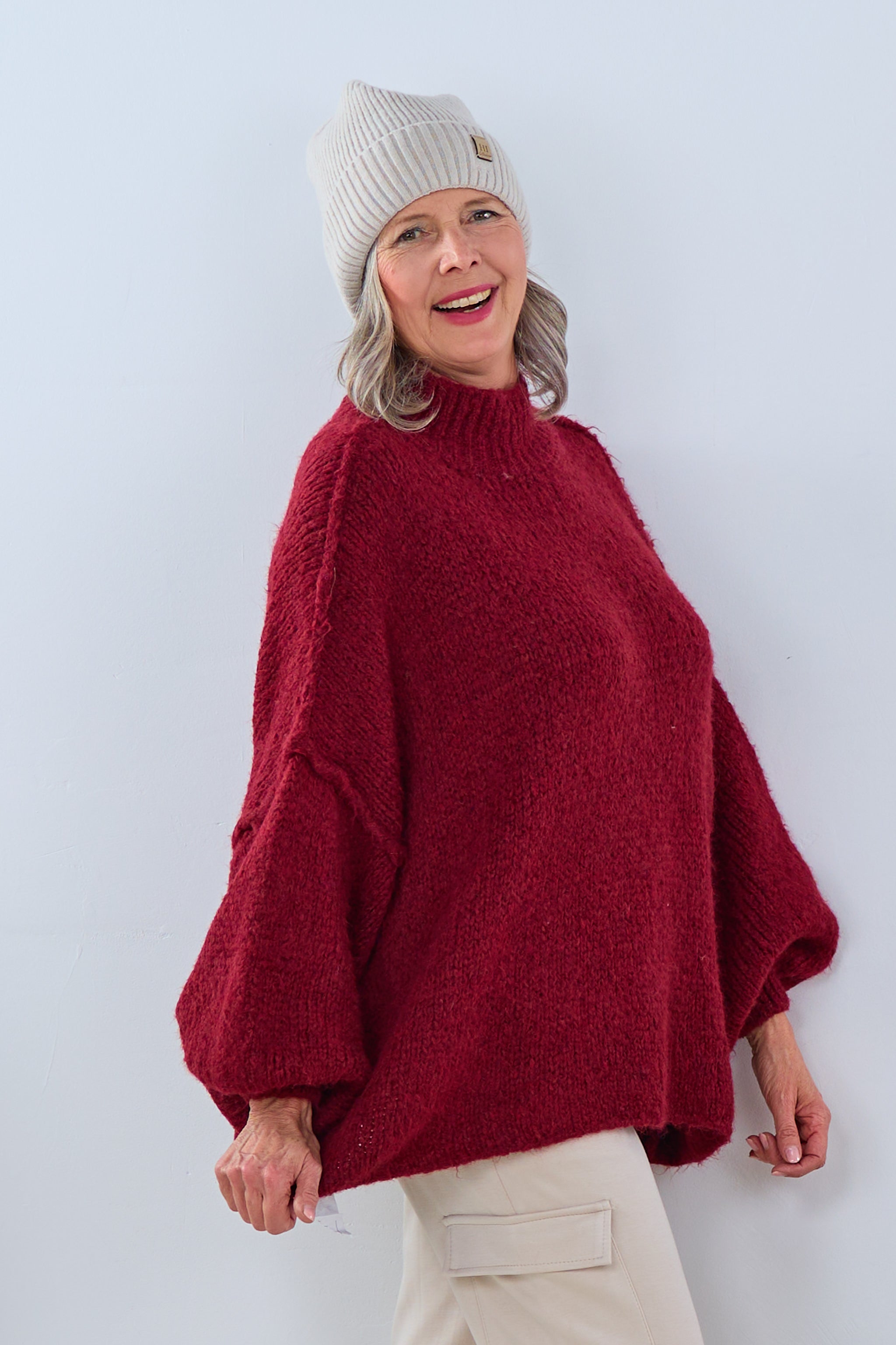 Langer Pulli mit Turtleneck, bordeaux von Trends & Lifestyle