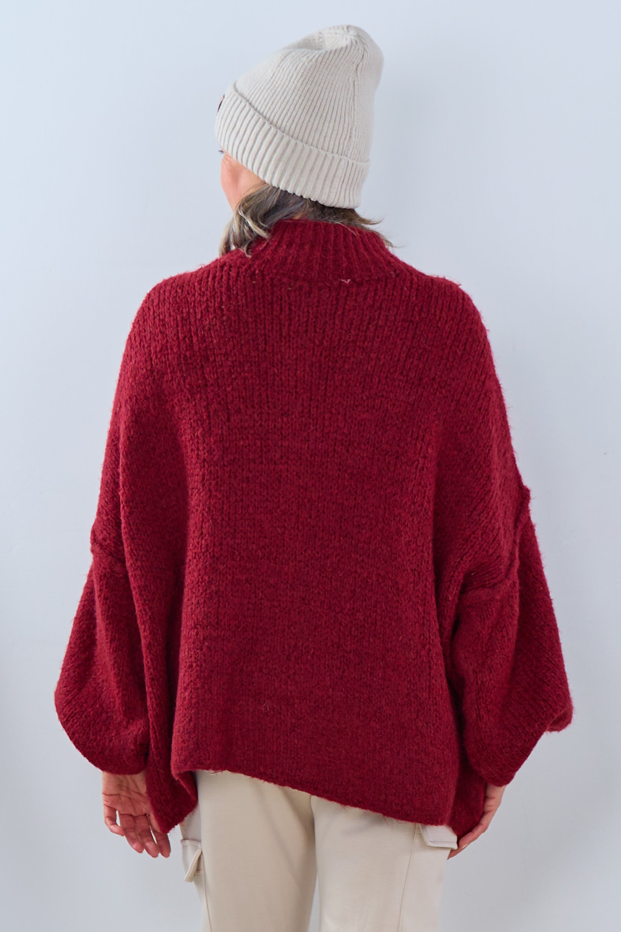 Langer Pulli mit Turtleneck, bordeaux von Trends & Lifestyle