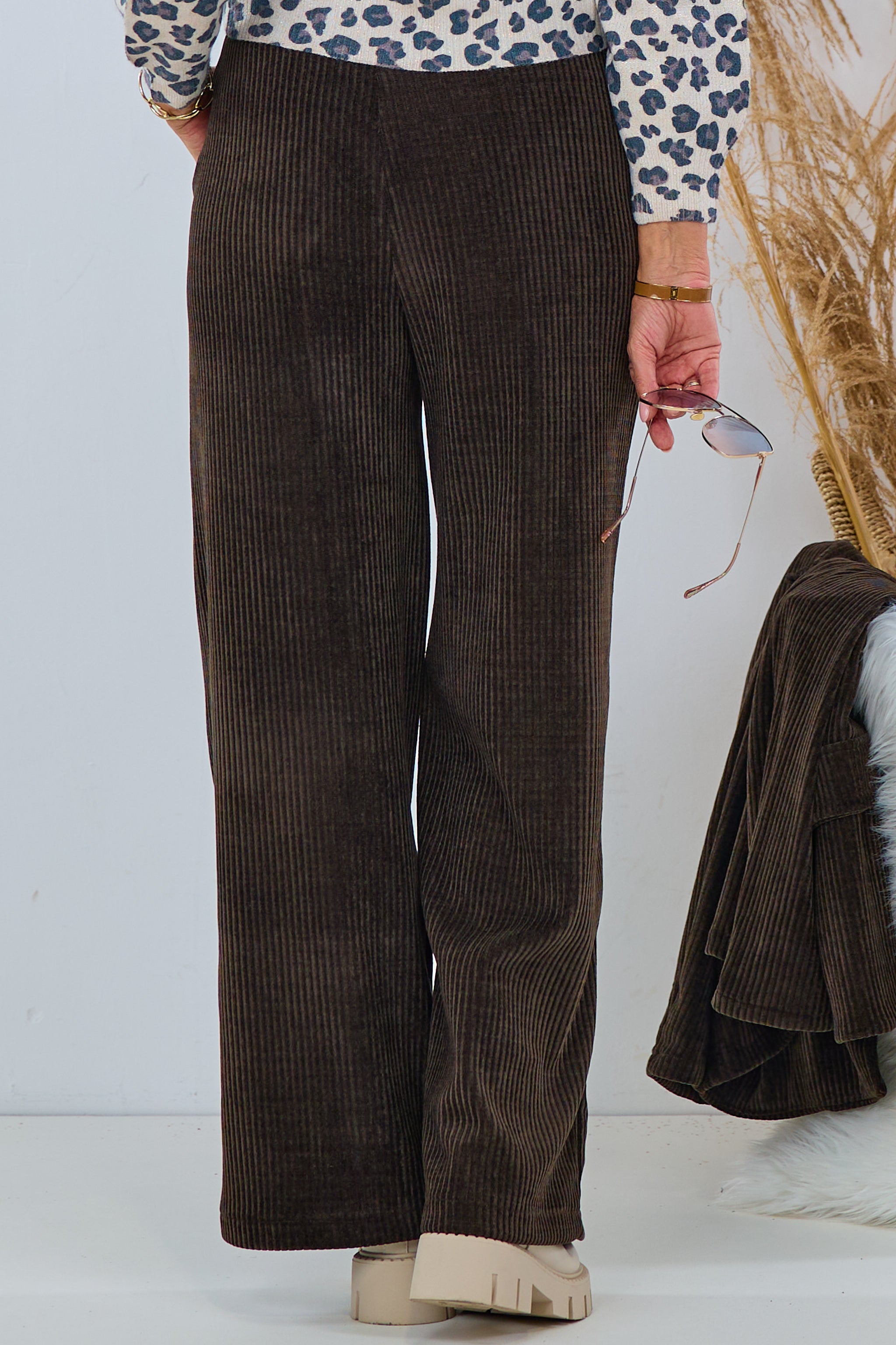 Cordhose mit geraden Beinen, braun von Trends & Lifestyle