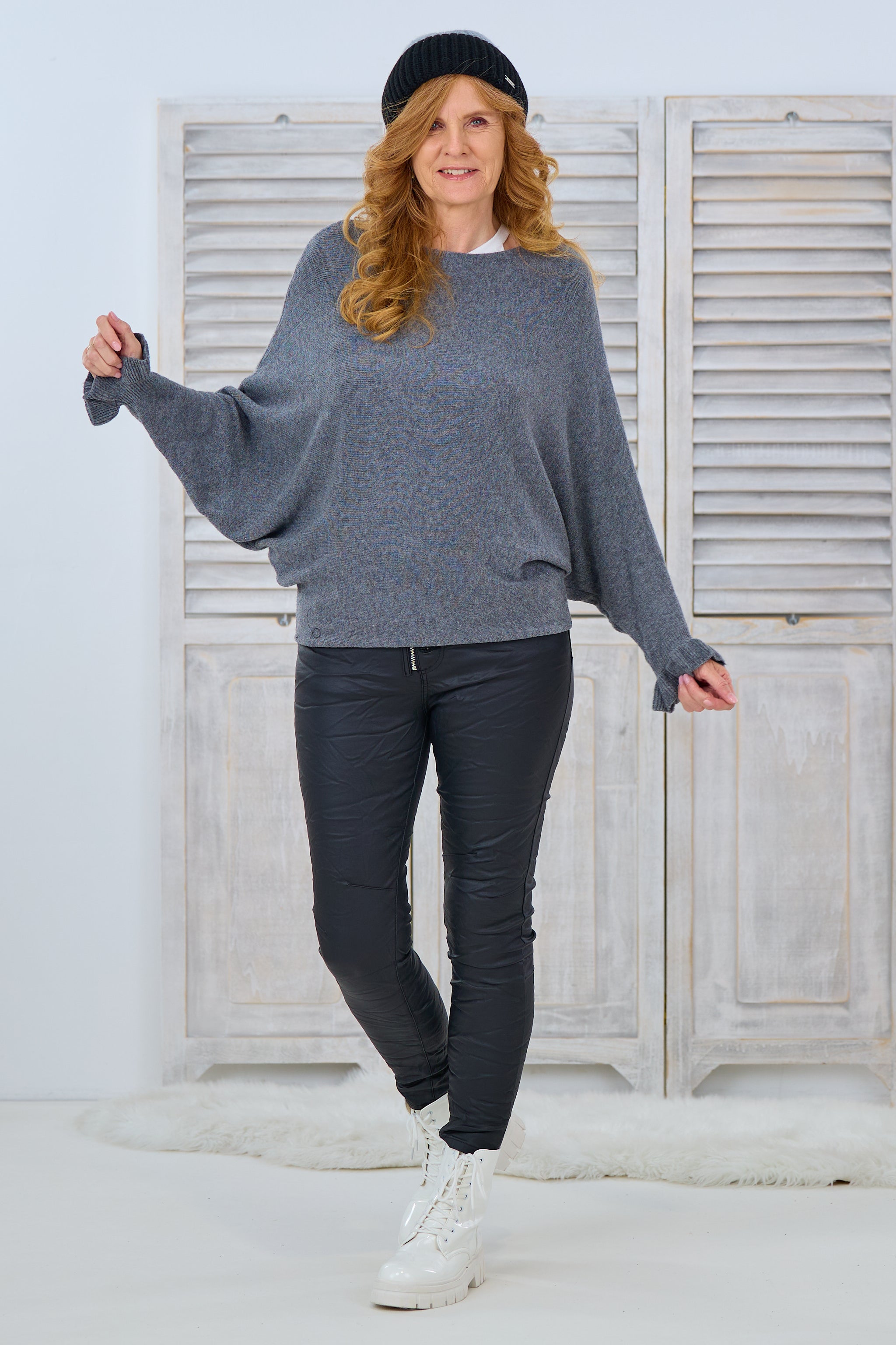 Pulli mit Fledermausärmeln, grau von Trends & Lifestyle