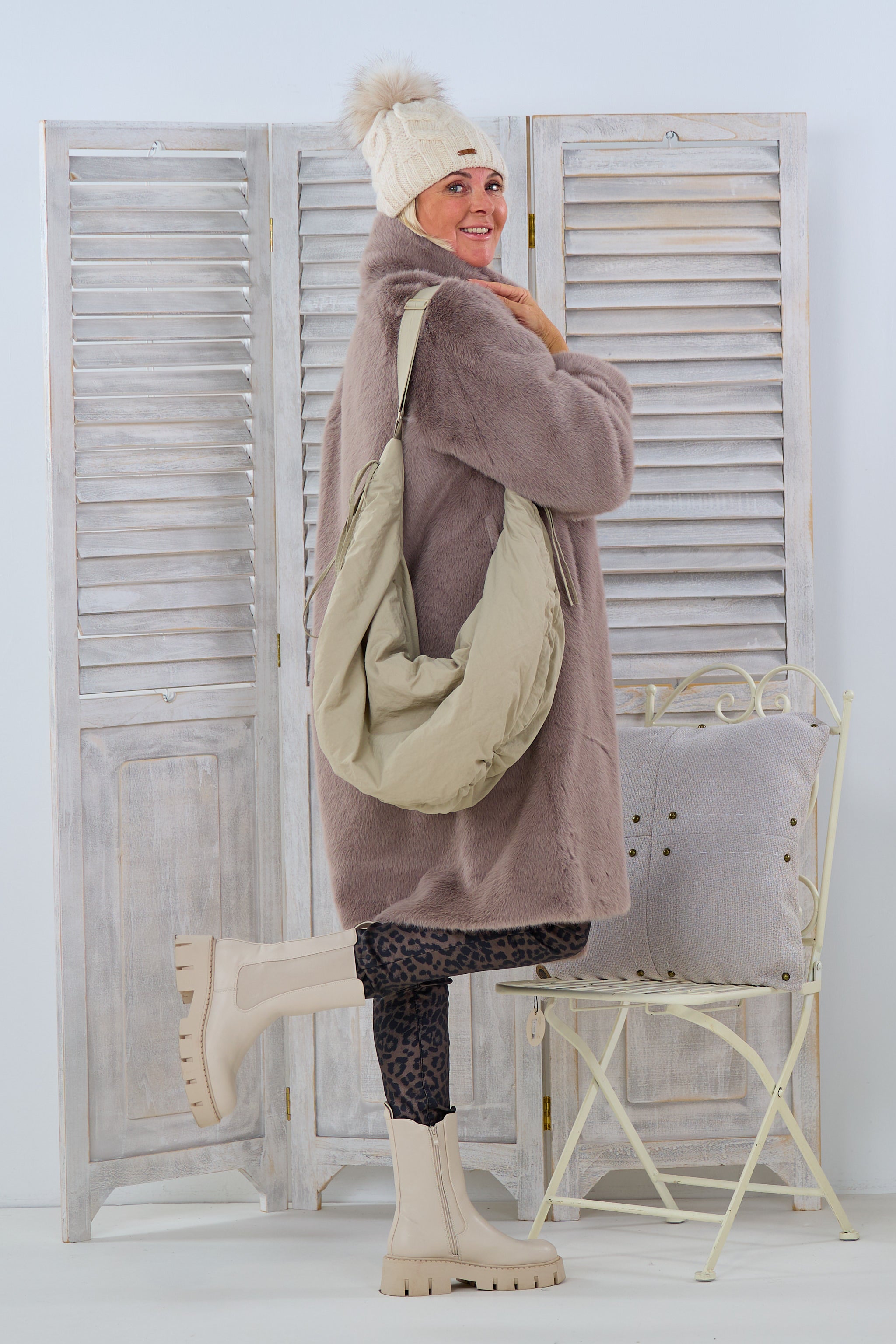 Oversized Wendemantel, taupe von Trends & Lifestyle