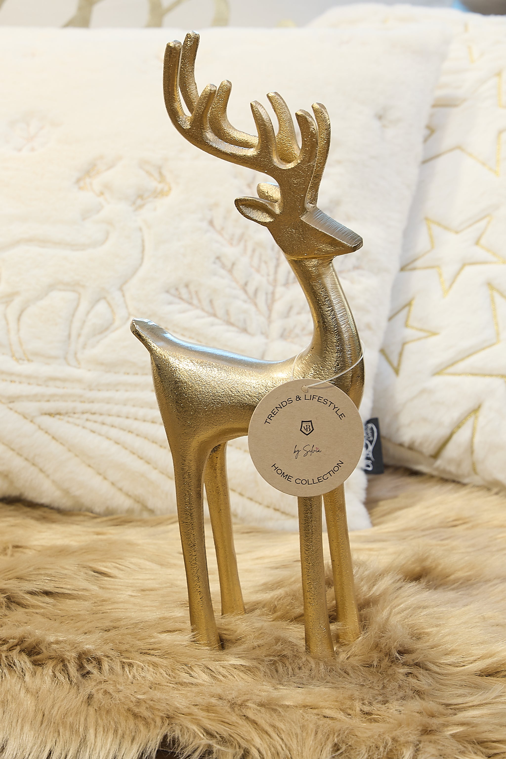 Deko-Figur Hirsch, gold von Trends & Lifestyle