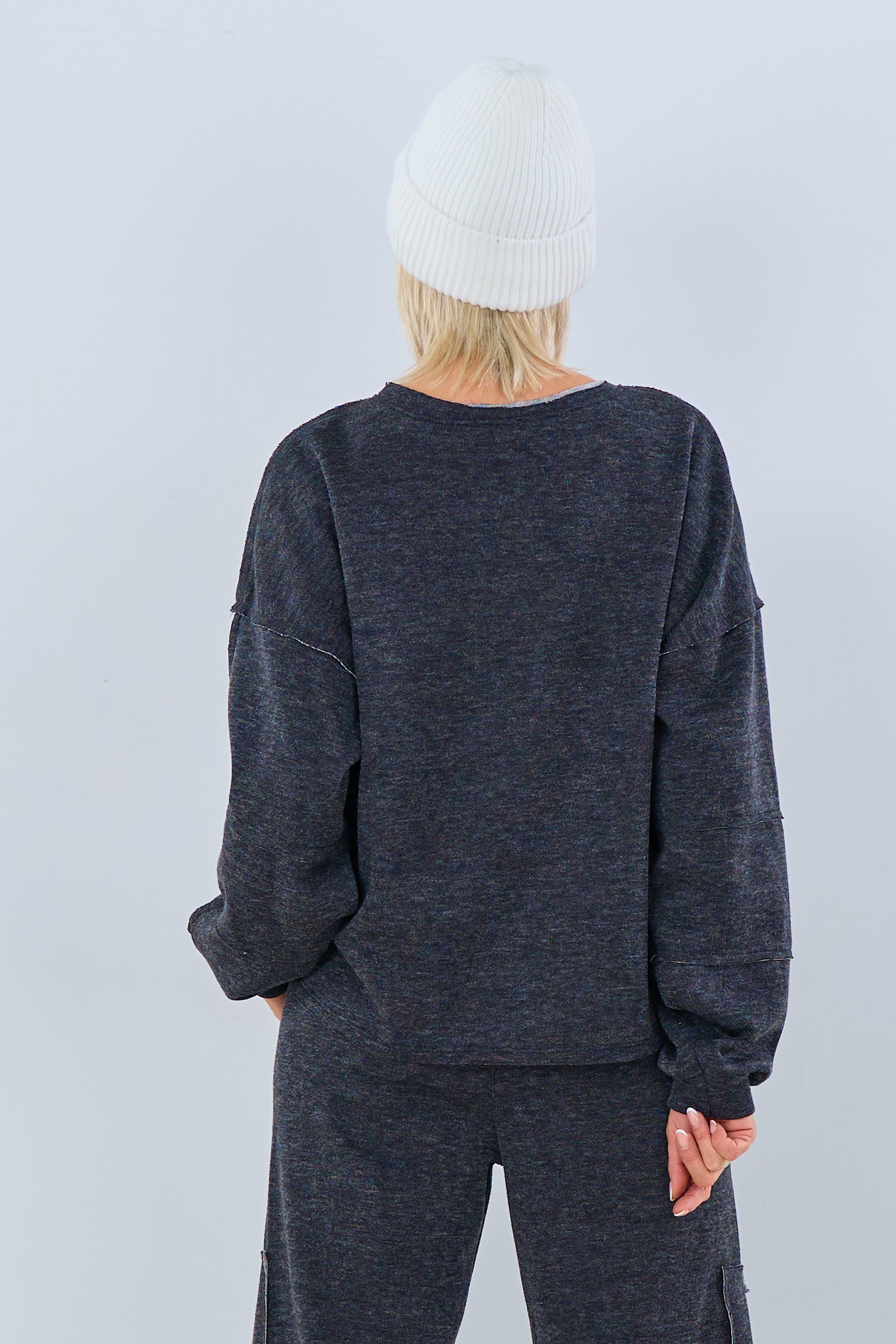 Bi-Color Pulli, anthrazit-hellgrau von Trends & Lifestyle