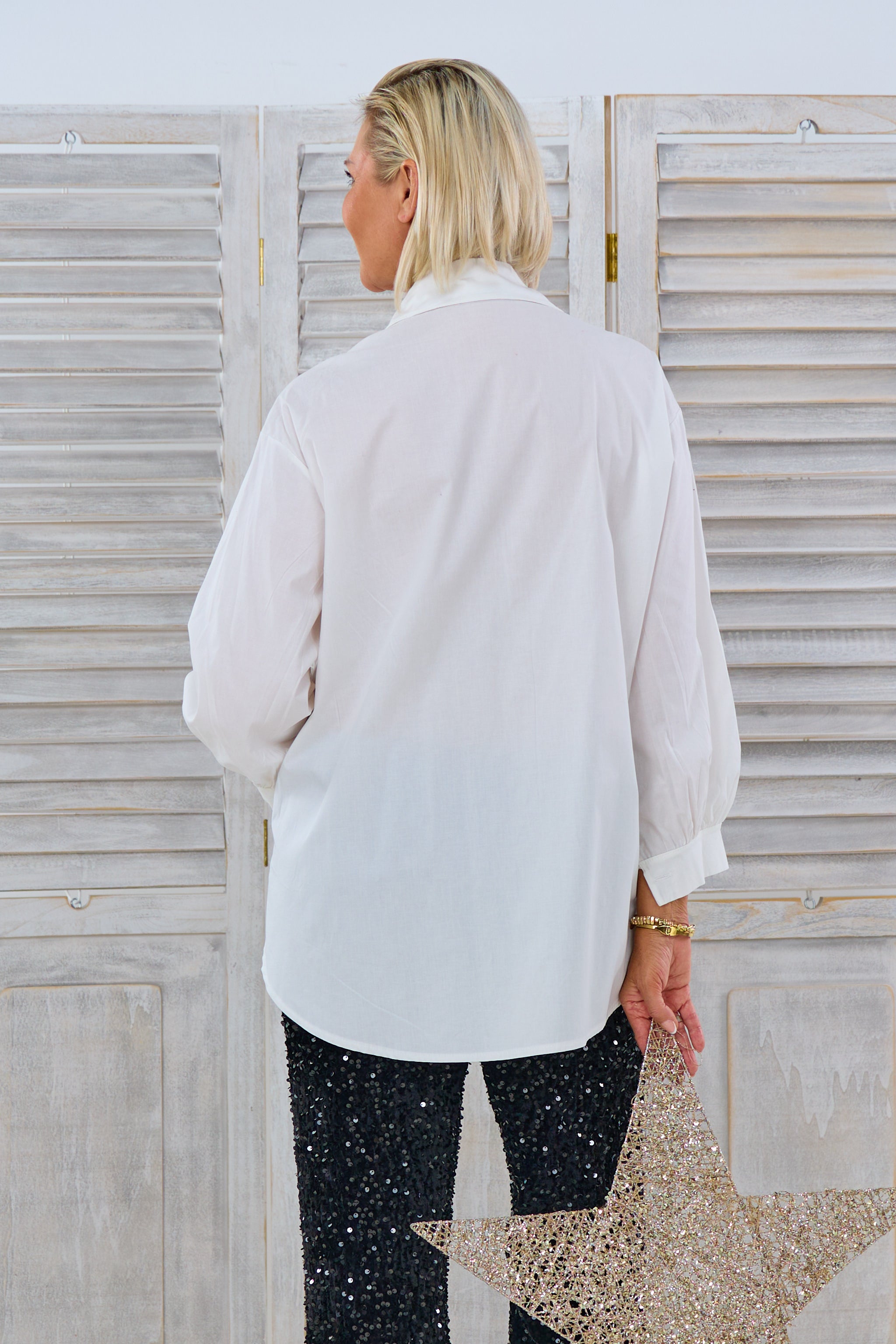 Longbluse mit Zierknöpfen,ecru von Trends & Lifestyle