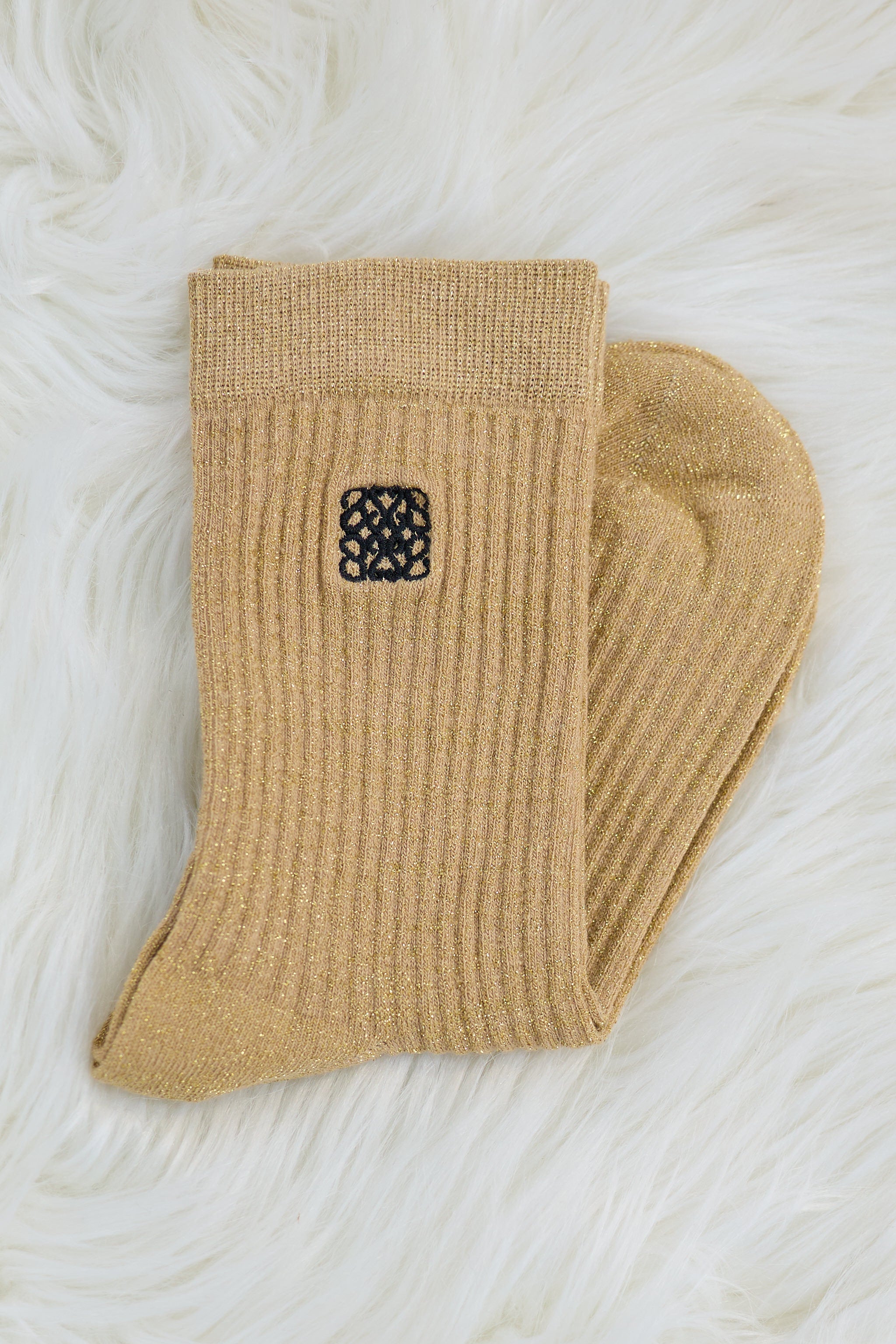 Socken mit schwarzem Emblem, gold von Trends & Lifestyle