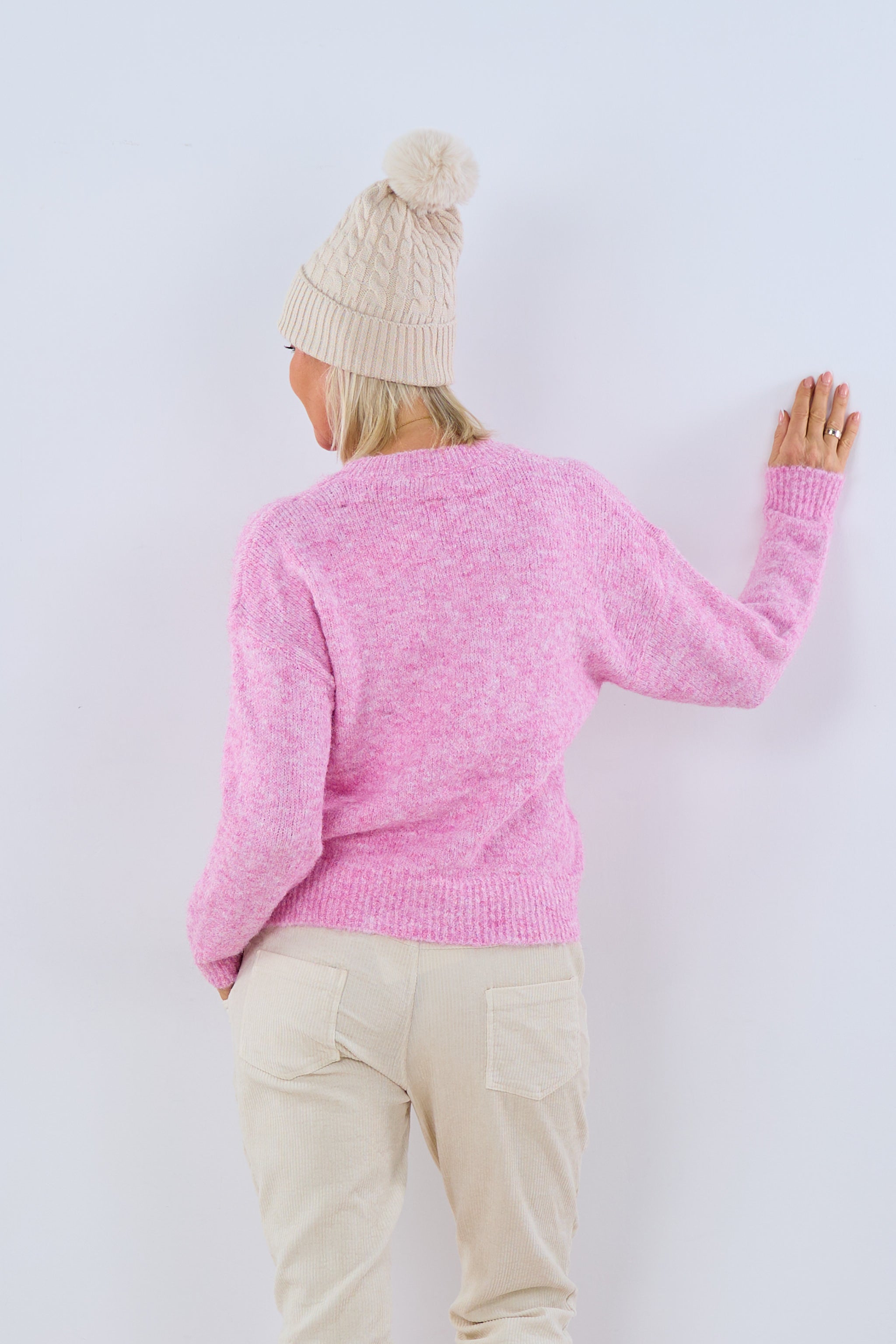 Pulli mit Herz-Ausschnitt, rosa von Trends & Lifestyle