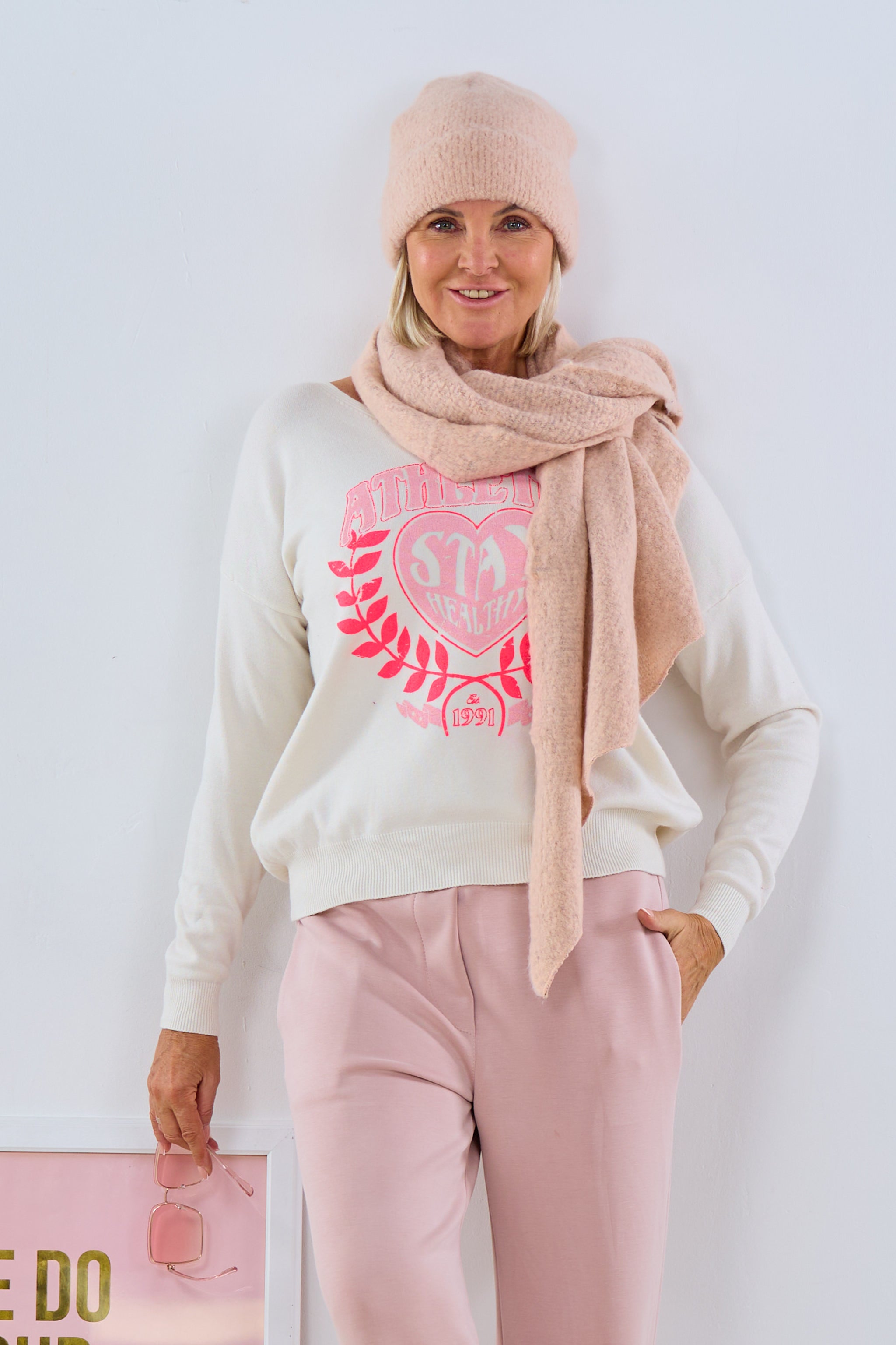 Pulli ATHLETICS, beige-pink-rosa von Trends & Lifestyle