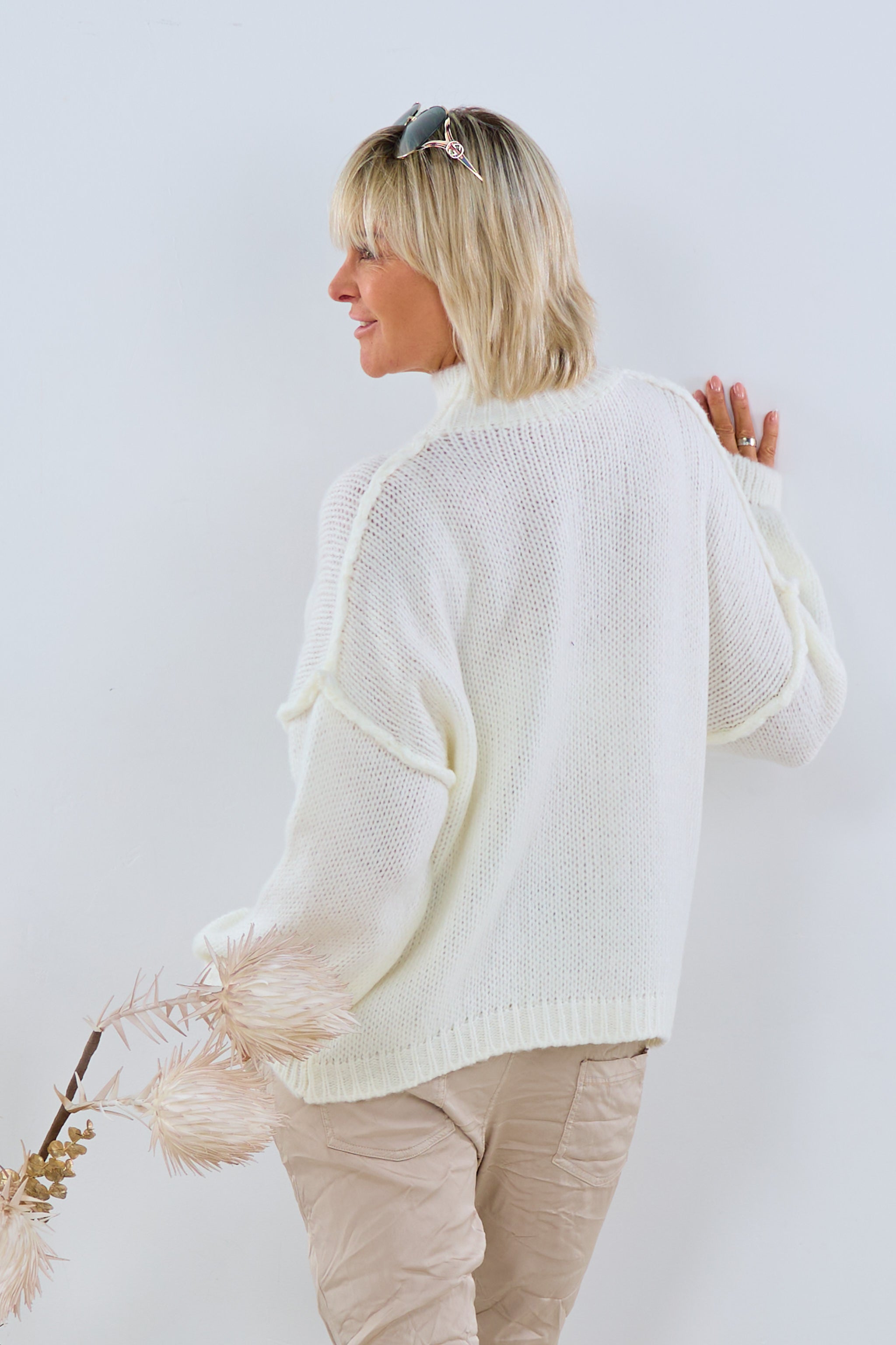 Strickpulli mit Turtleneck, ecru von Trends & Lifestyle