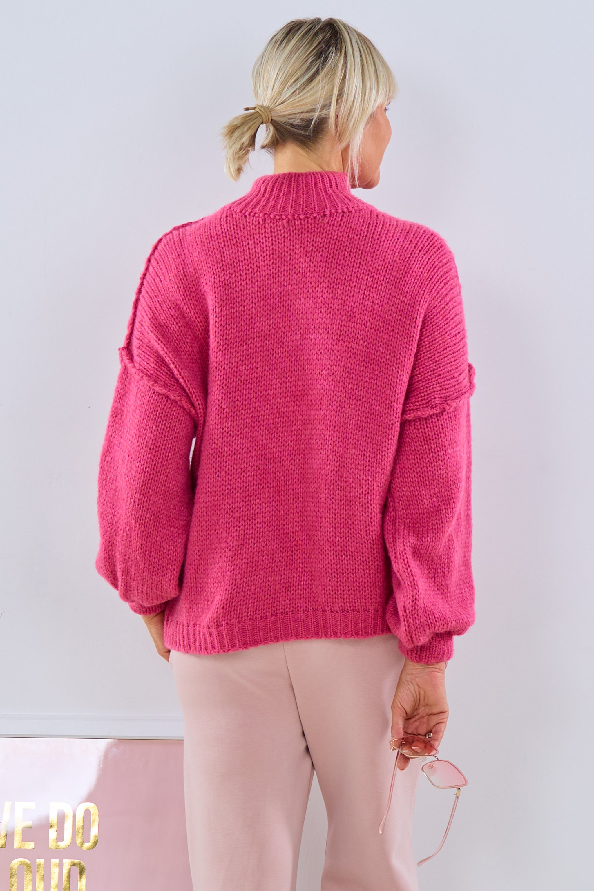 Strickpulli mit Turtleneck, beere von Trends & Lifestyle