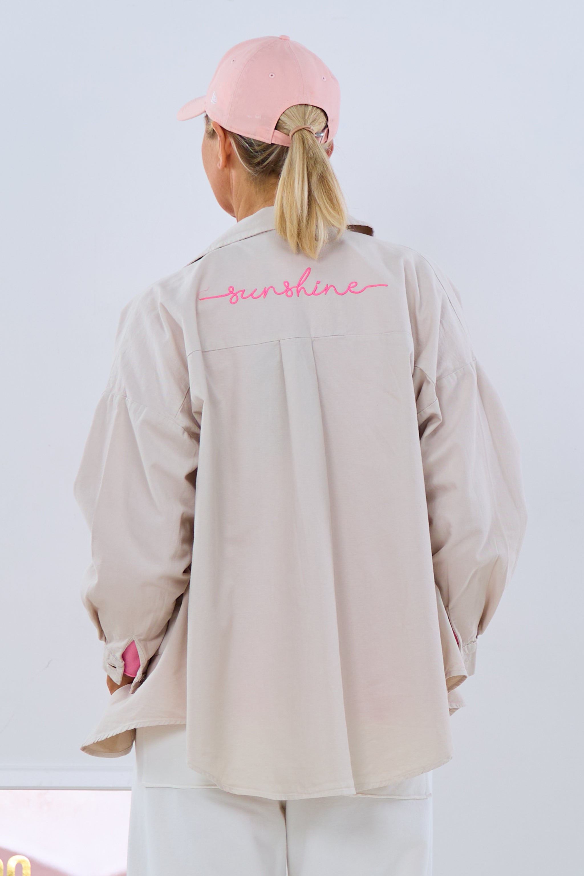 Oversized Jeanshemd, beige-pink von Trends & Lifestyle Deutschland GmbH