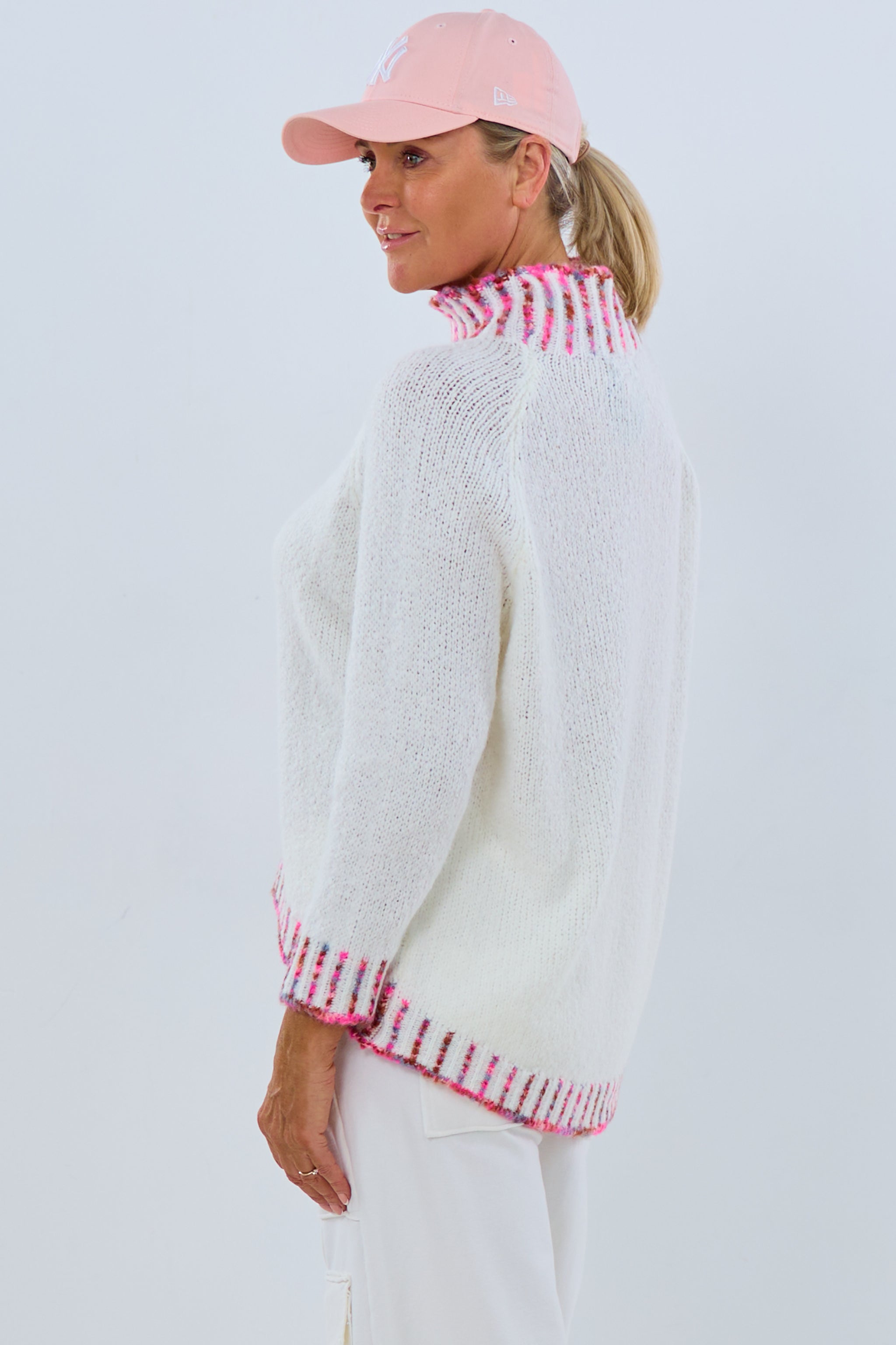 Grobgestrickter Pulli mit Turtleneck, ecru von Trends & Lifestyle Deutschland GmbH