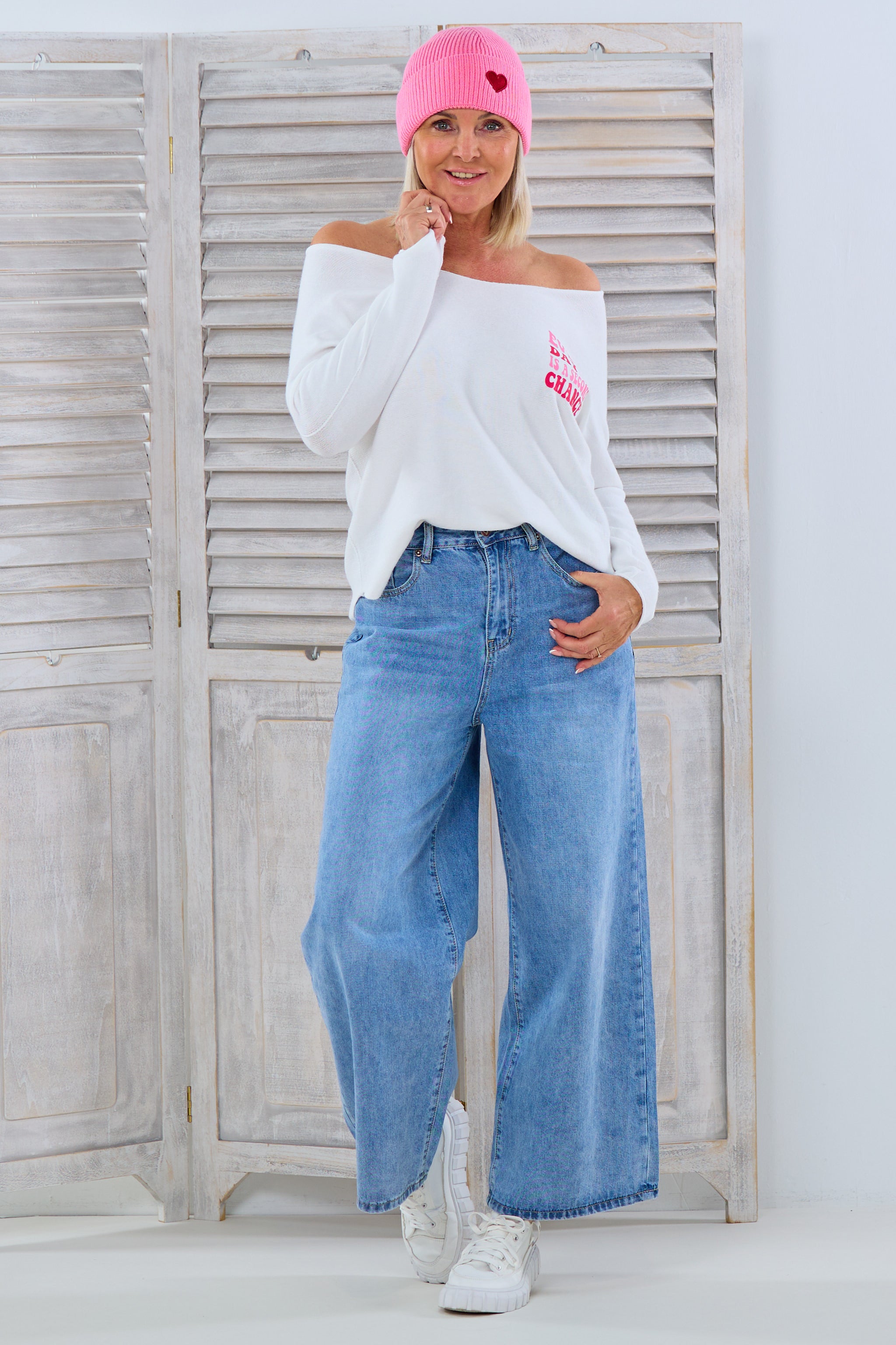 High Waist Jeans mit weitem Bein, denim von Trends & Lifestyle Deutschland GmbH