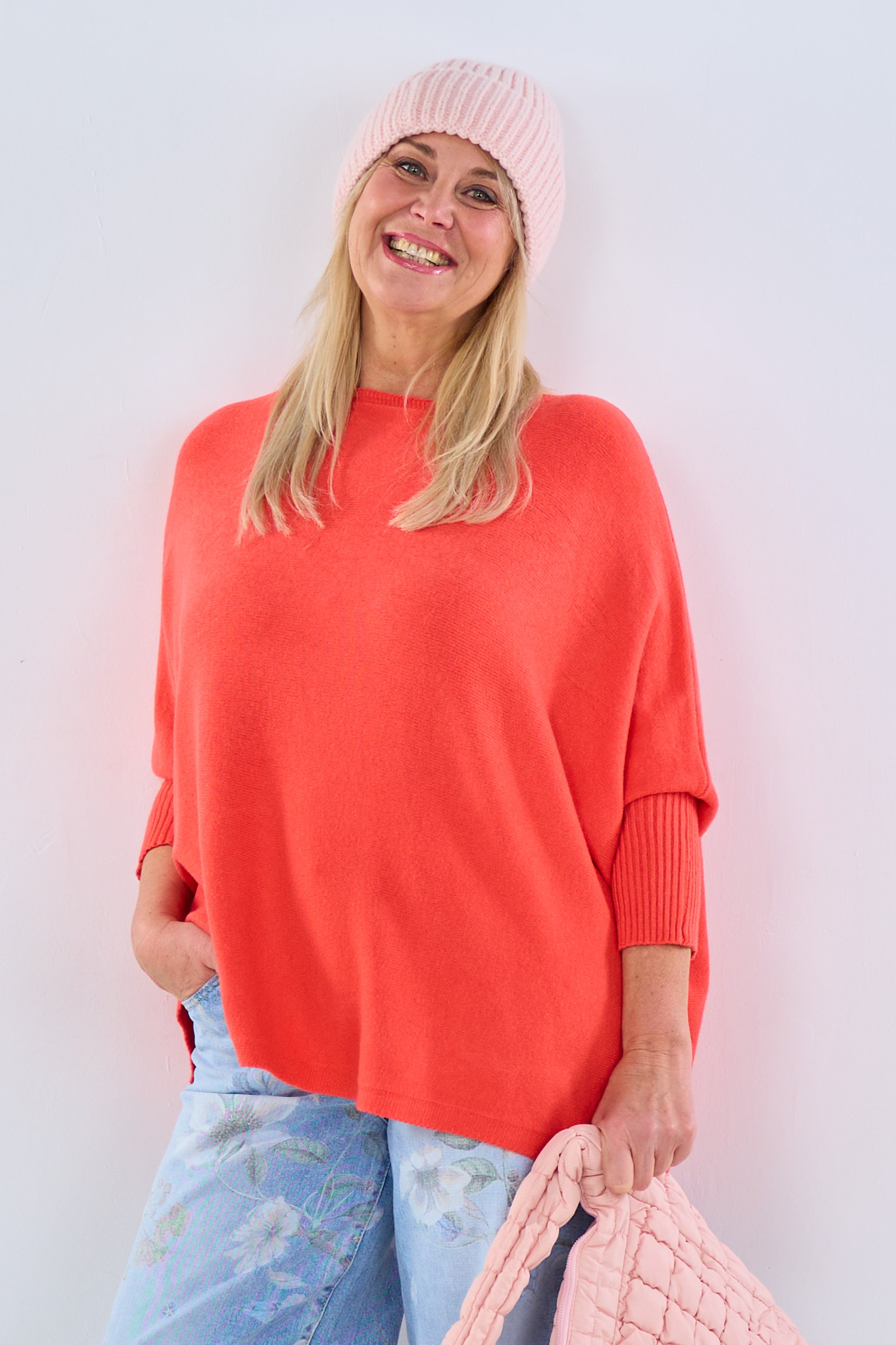 weicher Oversized Strickpulli, hellrot von Trends & Lifestyle Deutschland GmbH