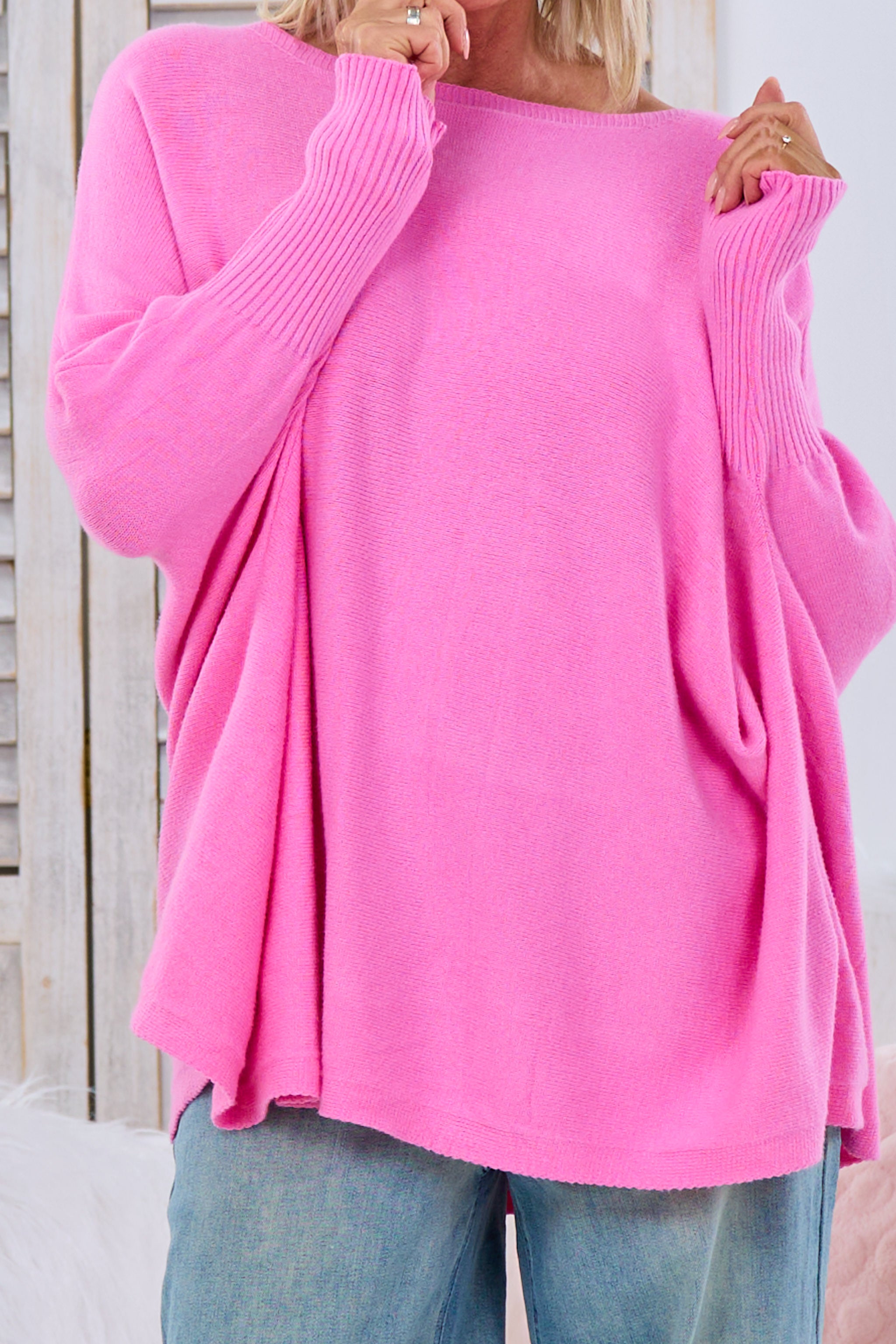 weicher Oversized Strickpulli, pink von Trends & Lifestyle Deutschland GmbH