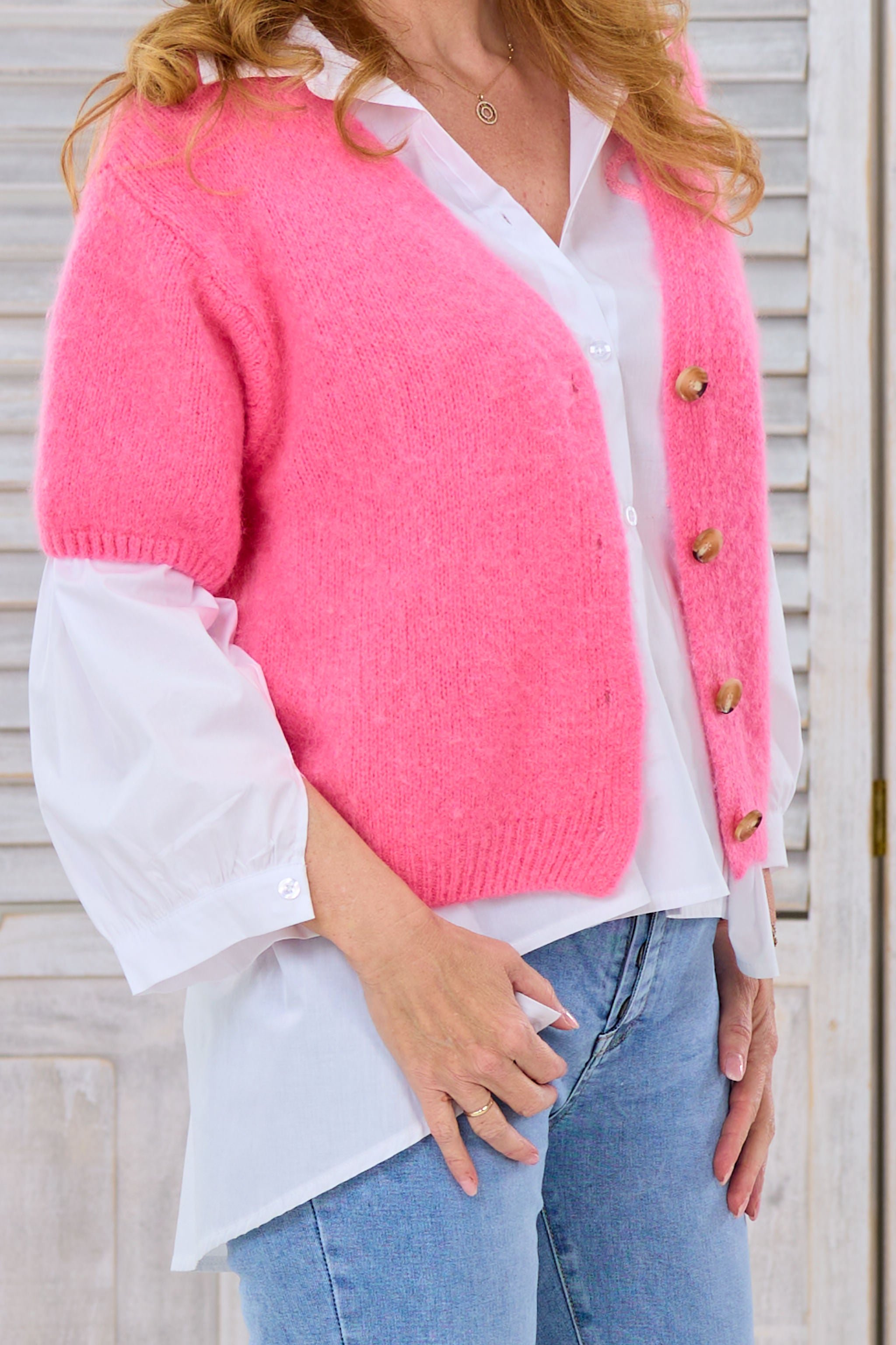 Cardigan mit kurzen Ärmeln, rosa von Trends & Lifestyle Deutschland GmbH