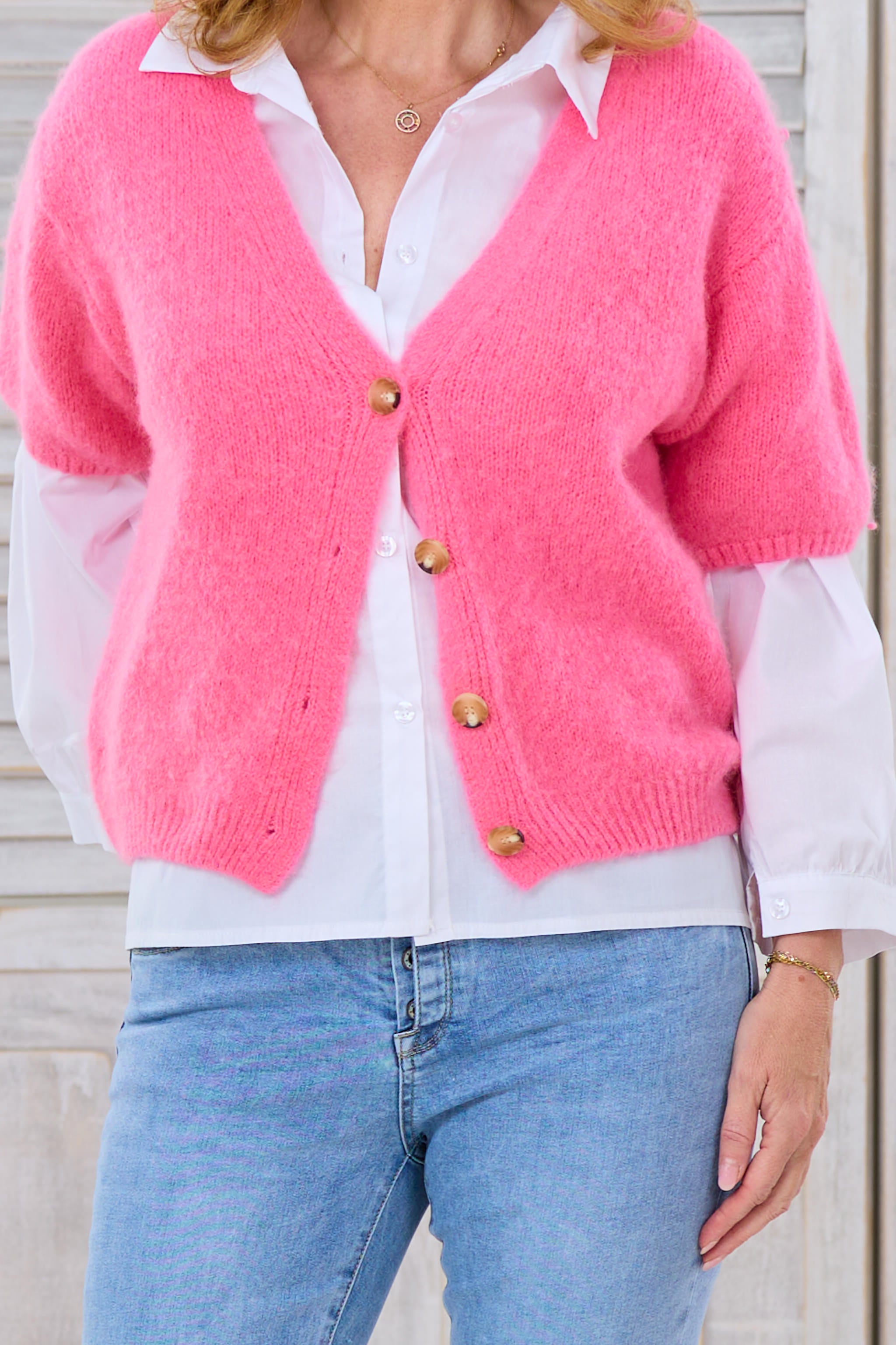 Cardigan mit kurzen Ärmeln, rosa von Trends & Lifestyle Deutschland GmbH