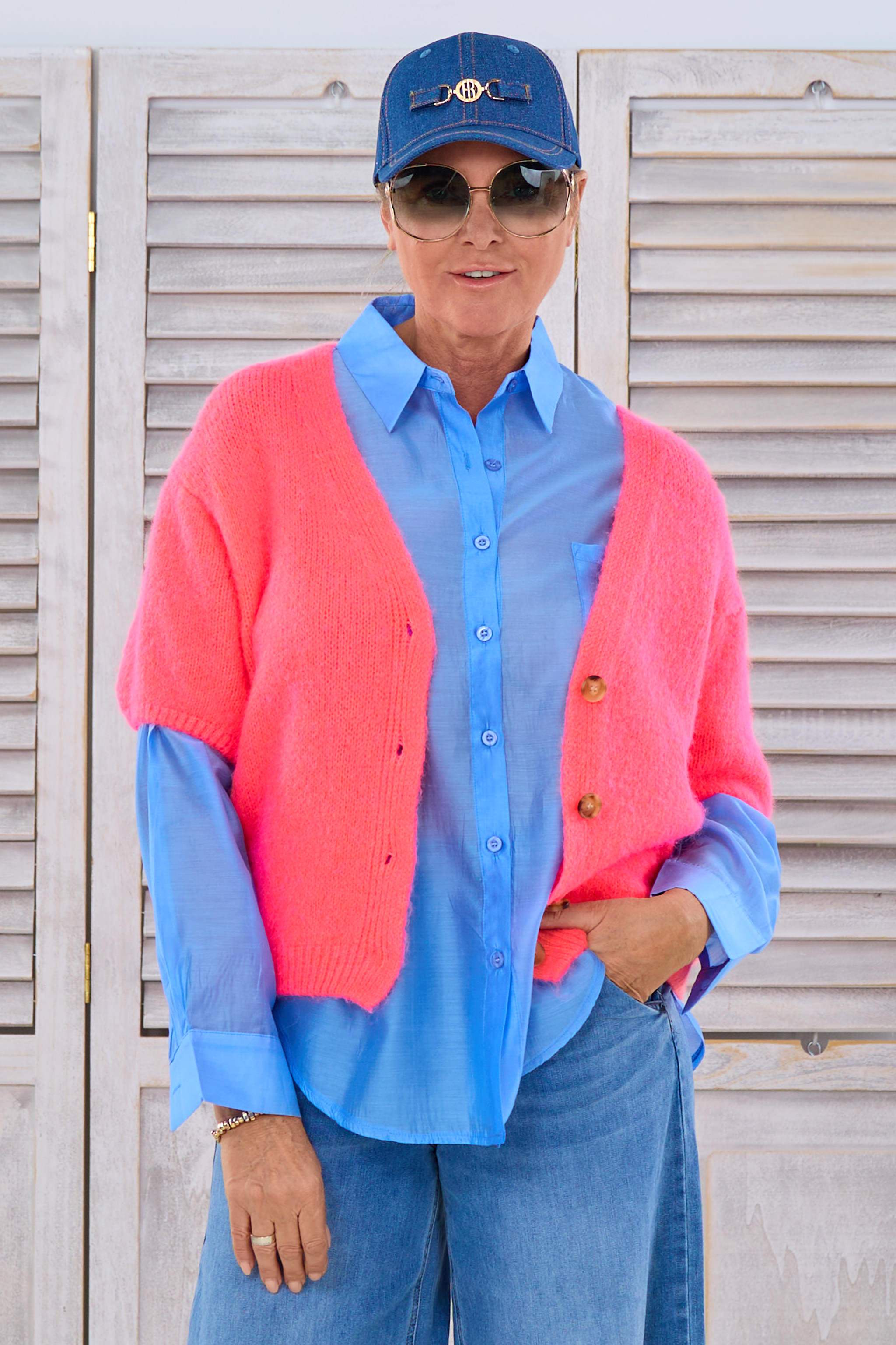 Cardigan mit kurzen Ärmeln, apricot (neon) von Trends & Lifestyle Deutschland GmbH