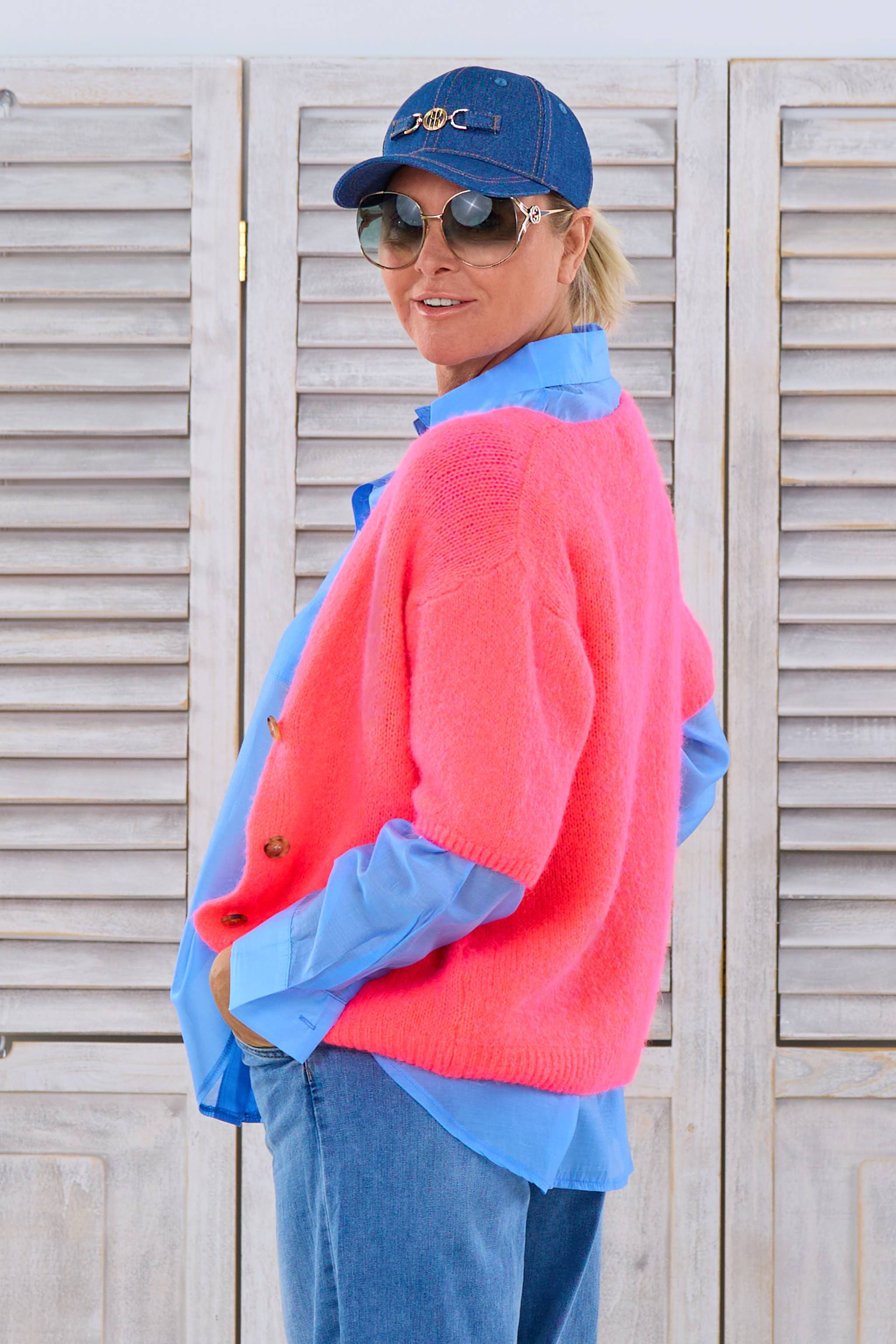 Cardigan mit kurzen Ärmeln, apricot (neon) von Trends & Lifestyle Deutschland GmbH