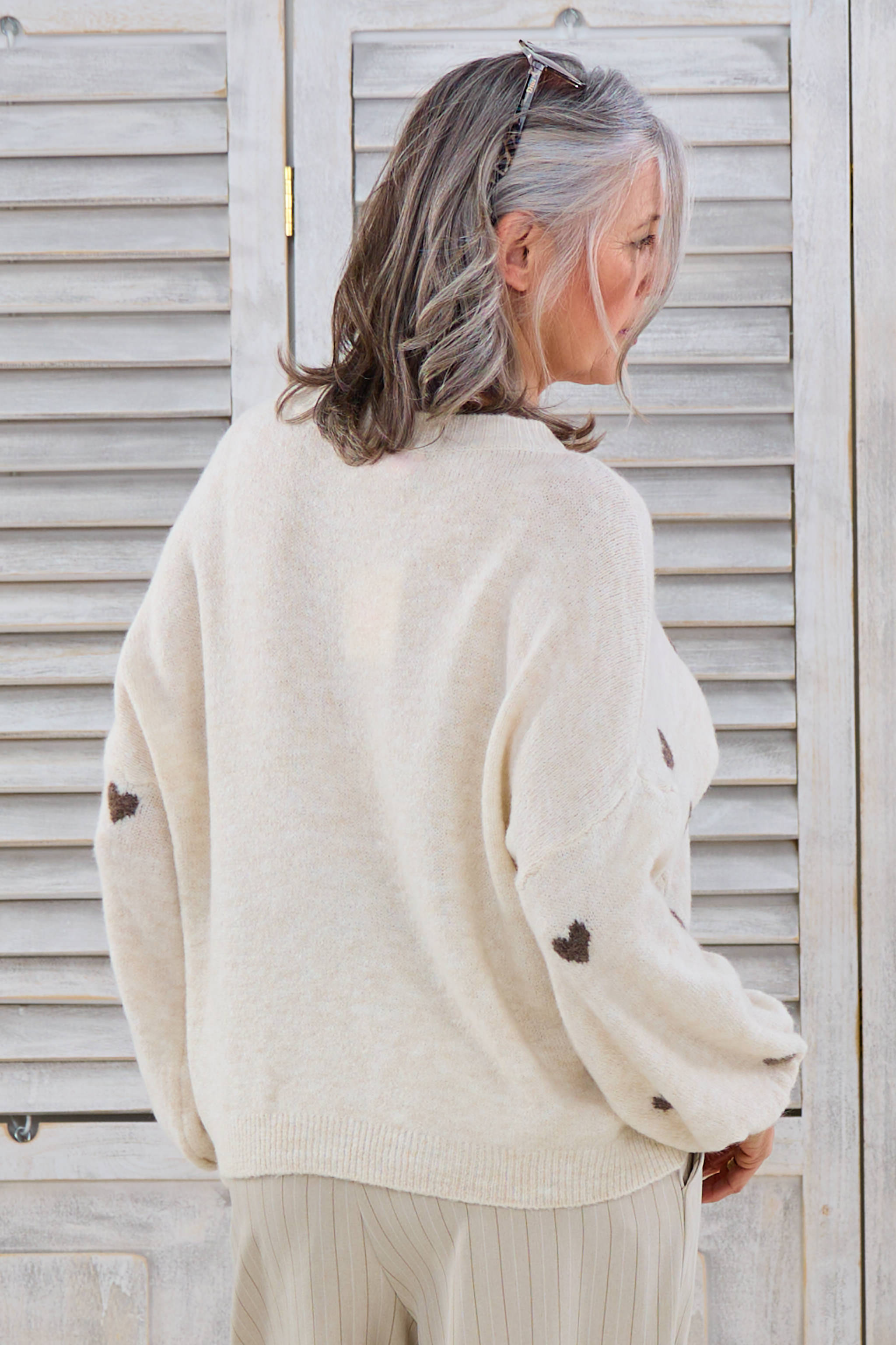 Pulli mit Herzchen, beige-taupe von Trends & Lifestyle Deutschland GmbH