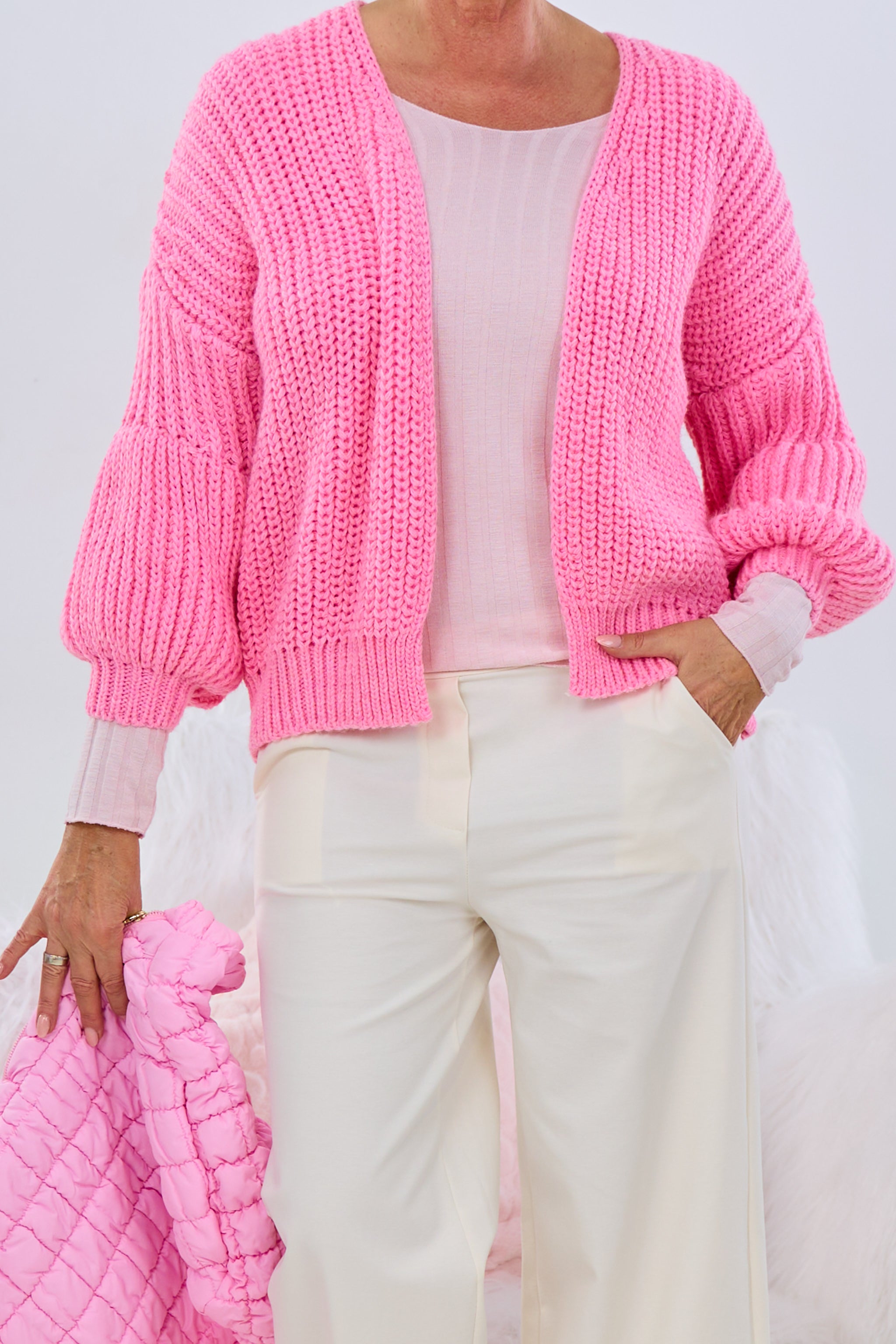 grobgestrickter Cardigan, rosa von Trends & Lifestyle Deutschland GmbH