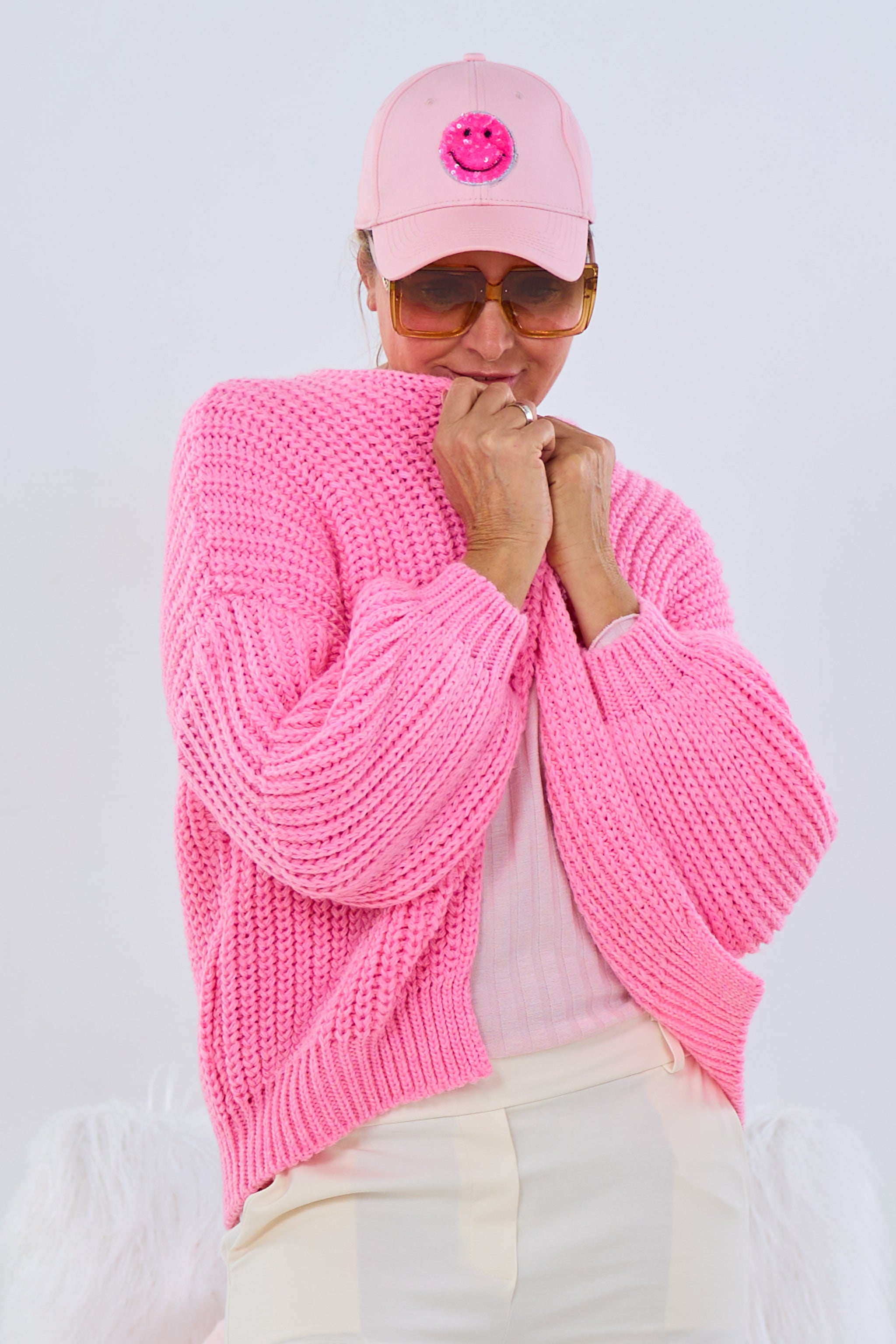 grobgestrickter Cardigan, rosa von Trends & Lifestyle Deutschland GmbH